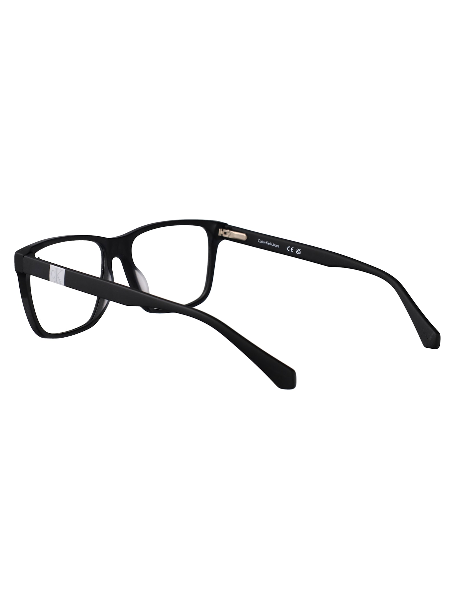 Calvin Klein Jeans Est.1978 Calvin Klein Jeans Matte Black Acetate Glasses In Black