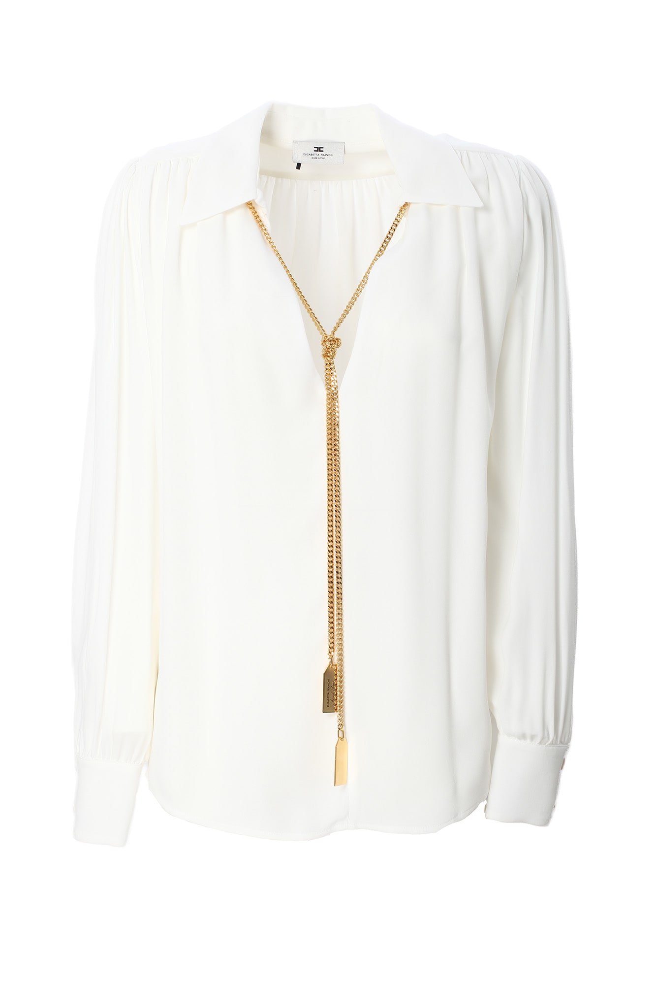 Shop Elisabetta Franchi Shirts Ivory