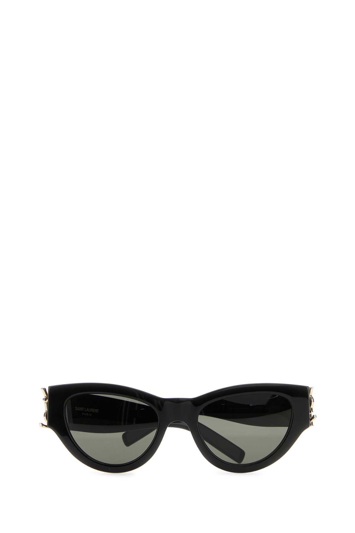 Shop Saint Laurent Black Acetate Sl M94 Sunglasses In Blackblackblack