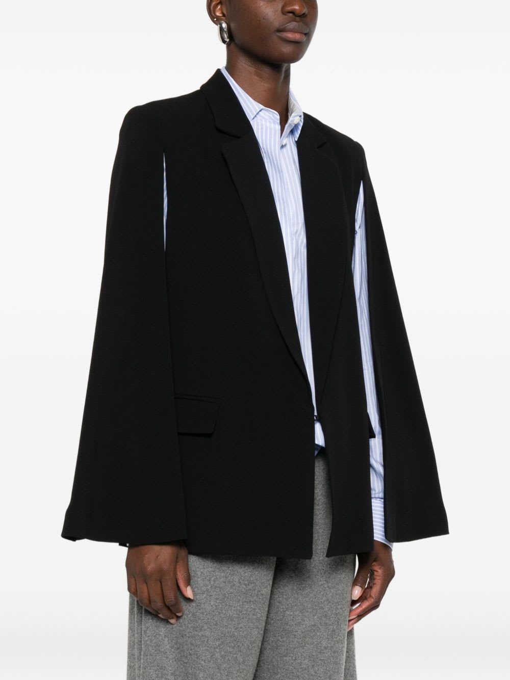Twinset Flap-pocket Blazer In Black
