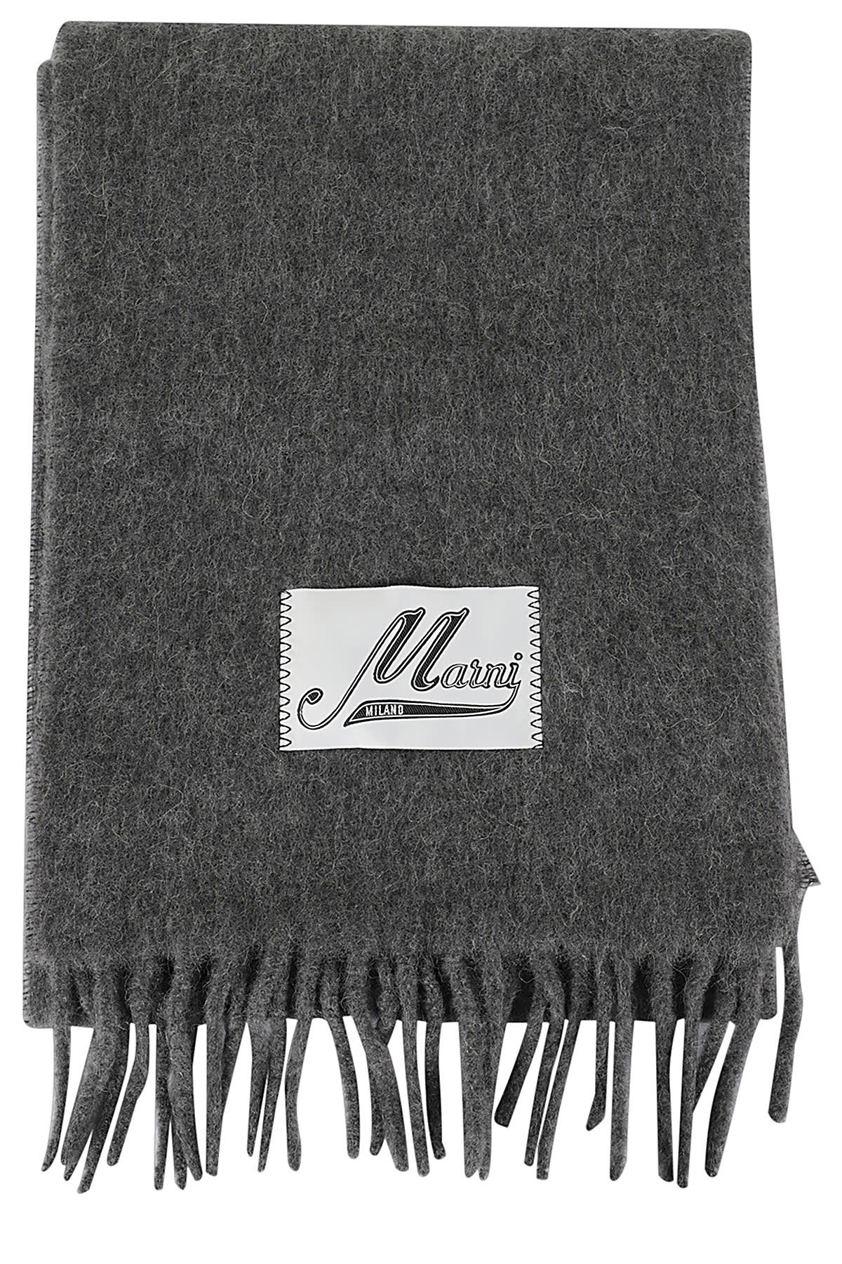 Shop Marni Scarf In Antique Silver