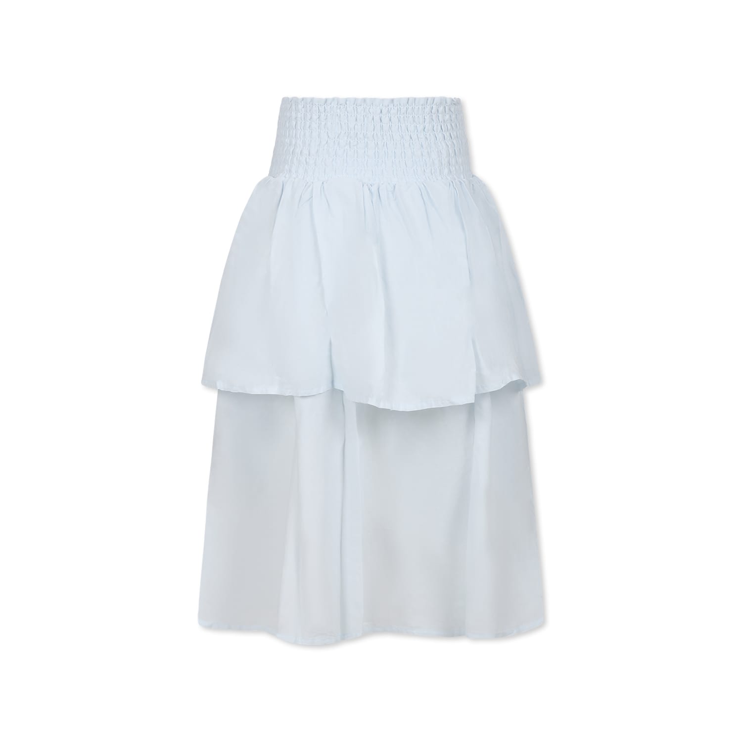 Molo Light Blue Skirt For Girl In Light Blue