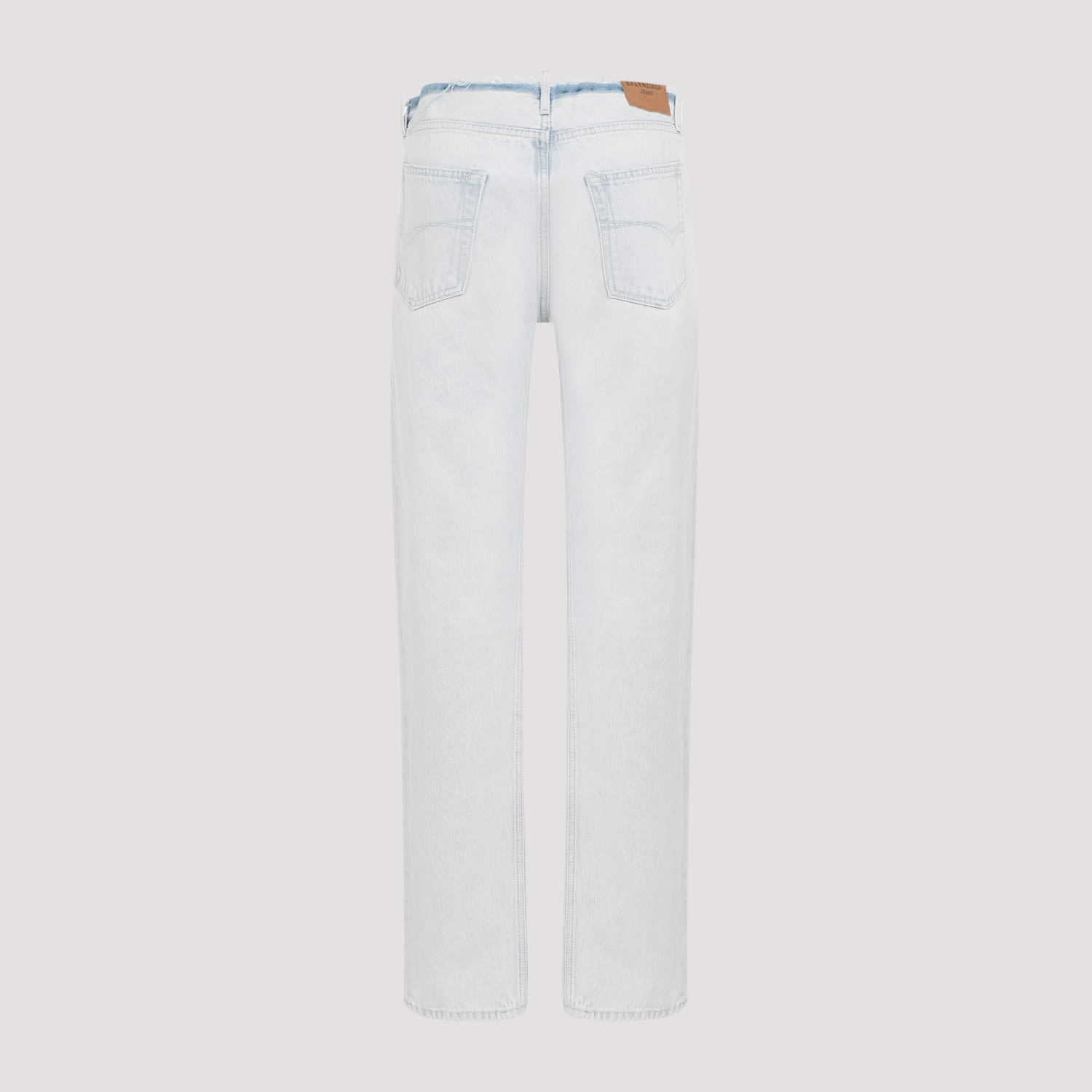 BALENCIAGA CUT OFF WAISTBAND JEANS 