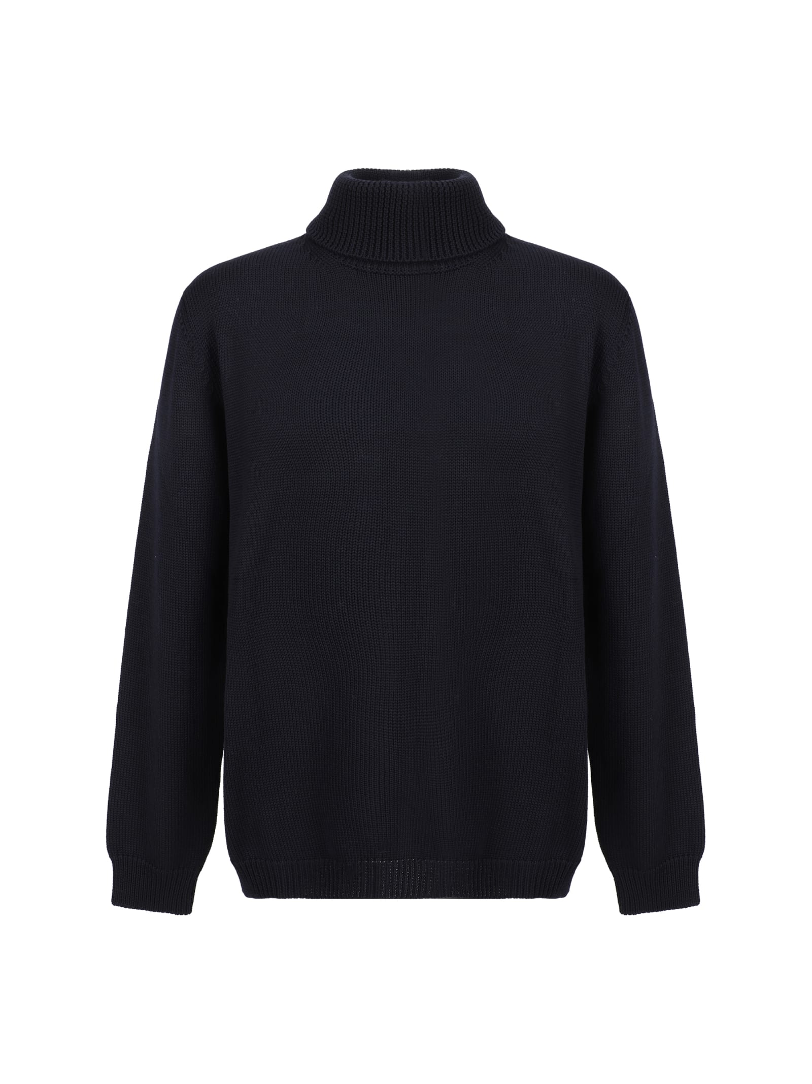 Shop Roberto Collina Turtleneck Sweater In Navy