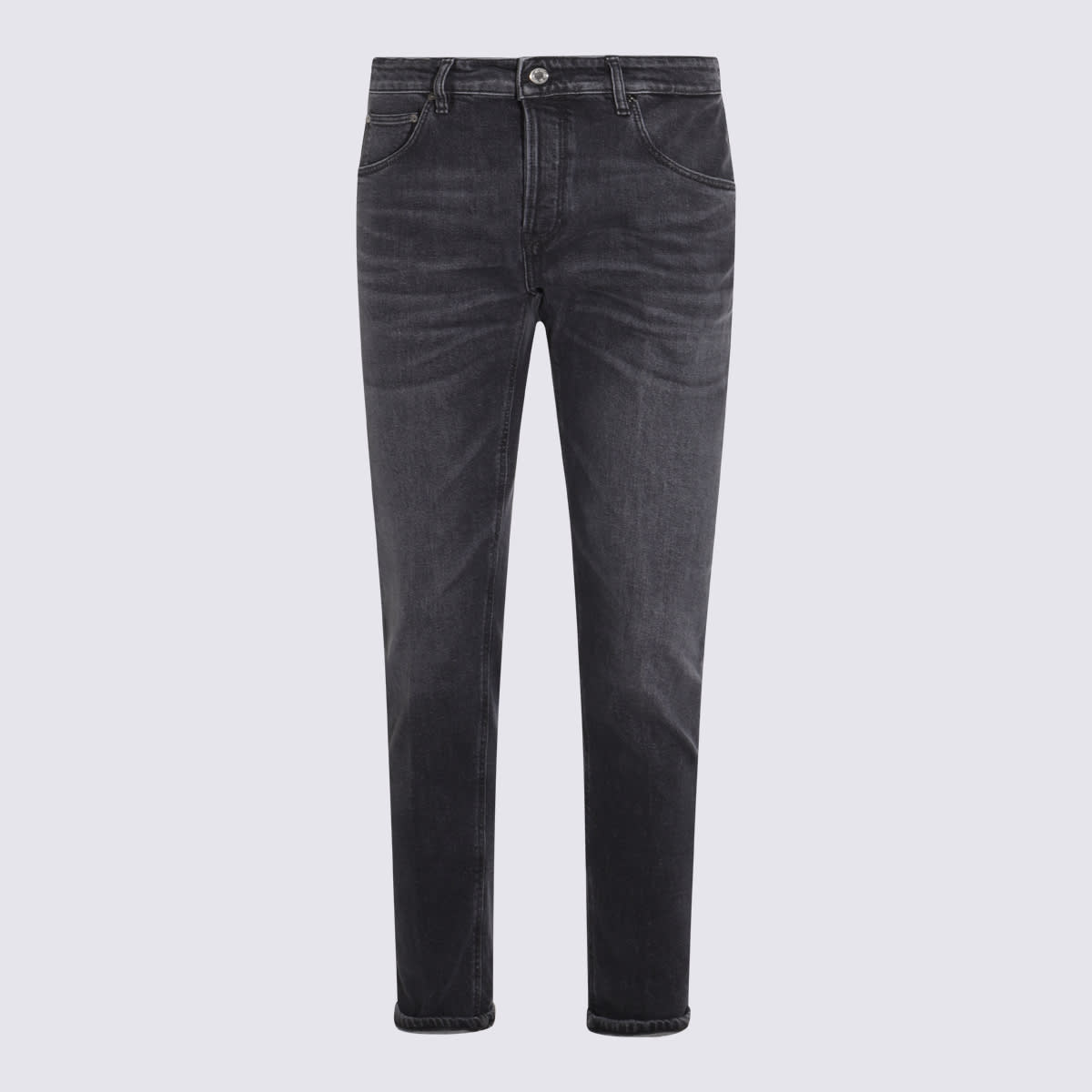 Grey Cotton Denim Jeans