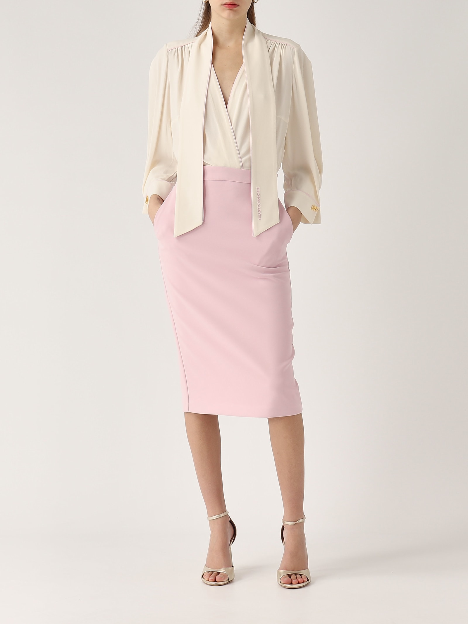 Elisabetta Franchi Abito Stacccabile Dress In Purple