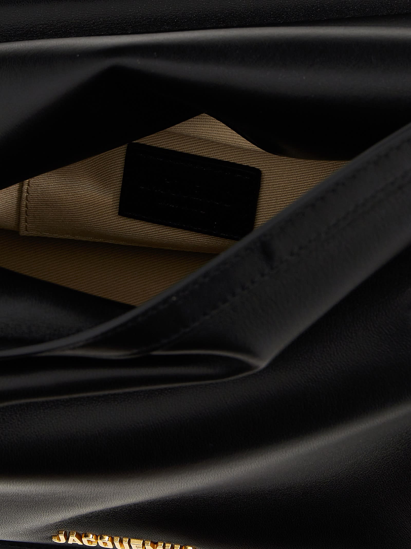 Jacquemus Black Rond Carre Clutch In Black