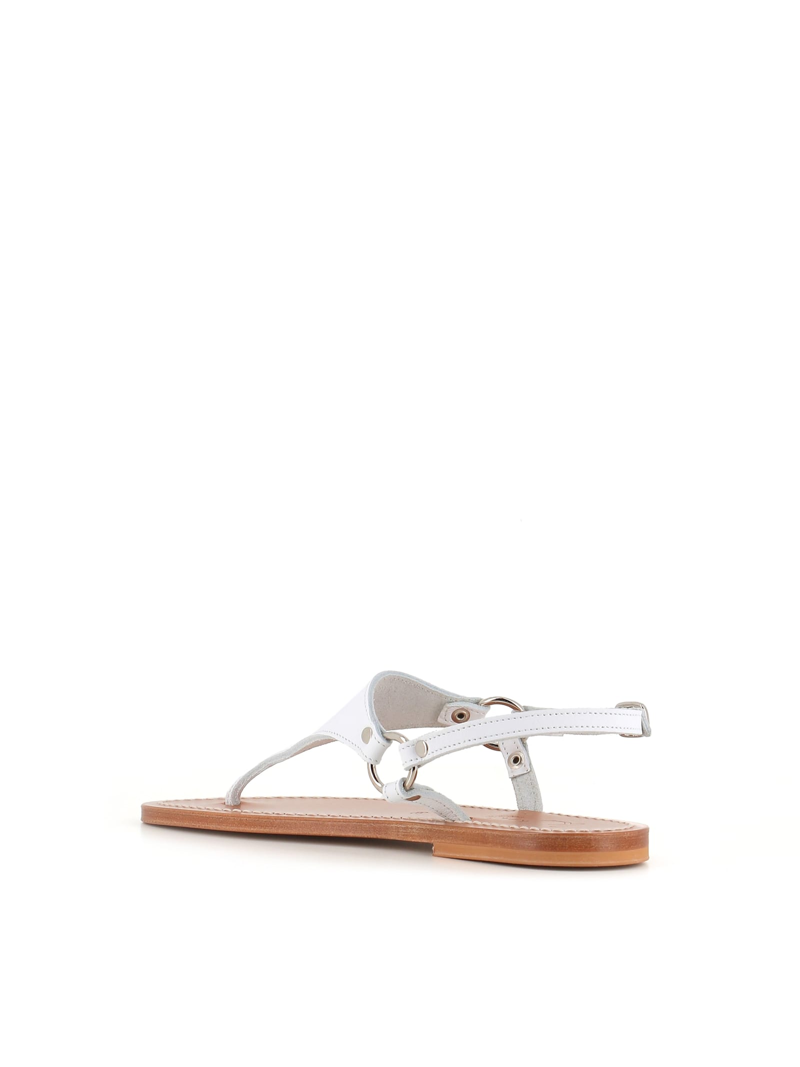 Kjacques Dionysos Decorative-strap Flat Sandals In Bianca