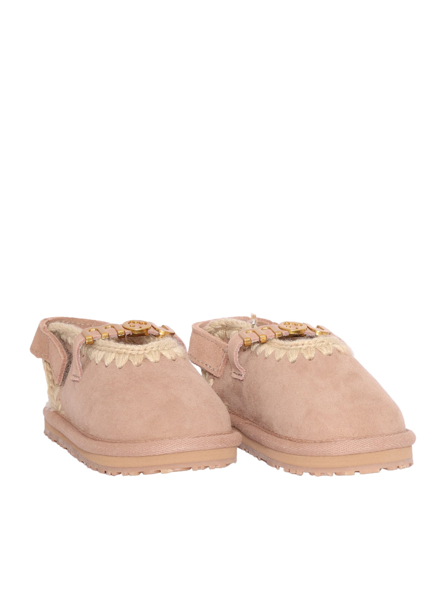 Mou Kids Mary Jane Slipper With Ba In Brown