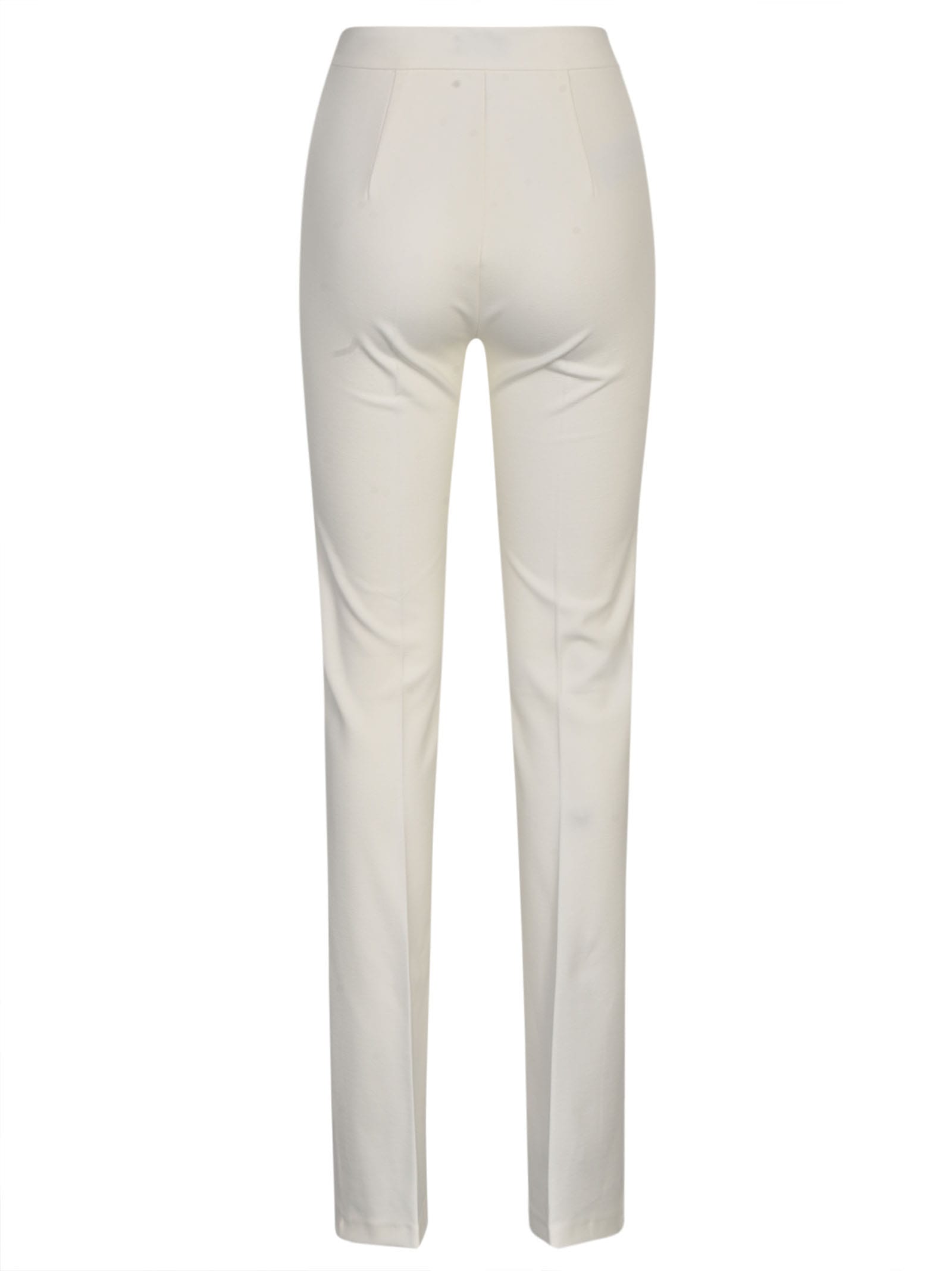 Shop Pinko Long-length Buttoned Trousers In White