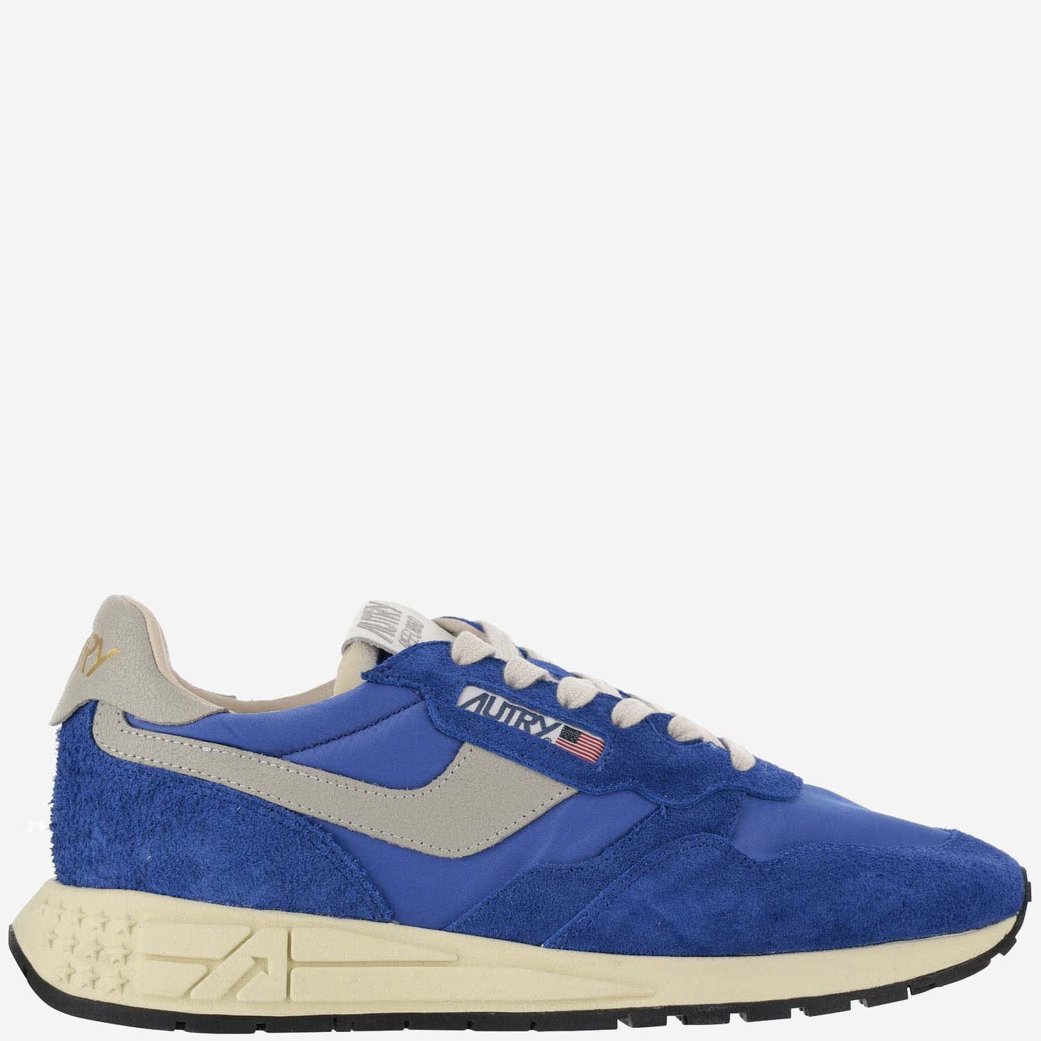 Shop Autry Reelwind Low Nylon And Suede Sneakers In Blue