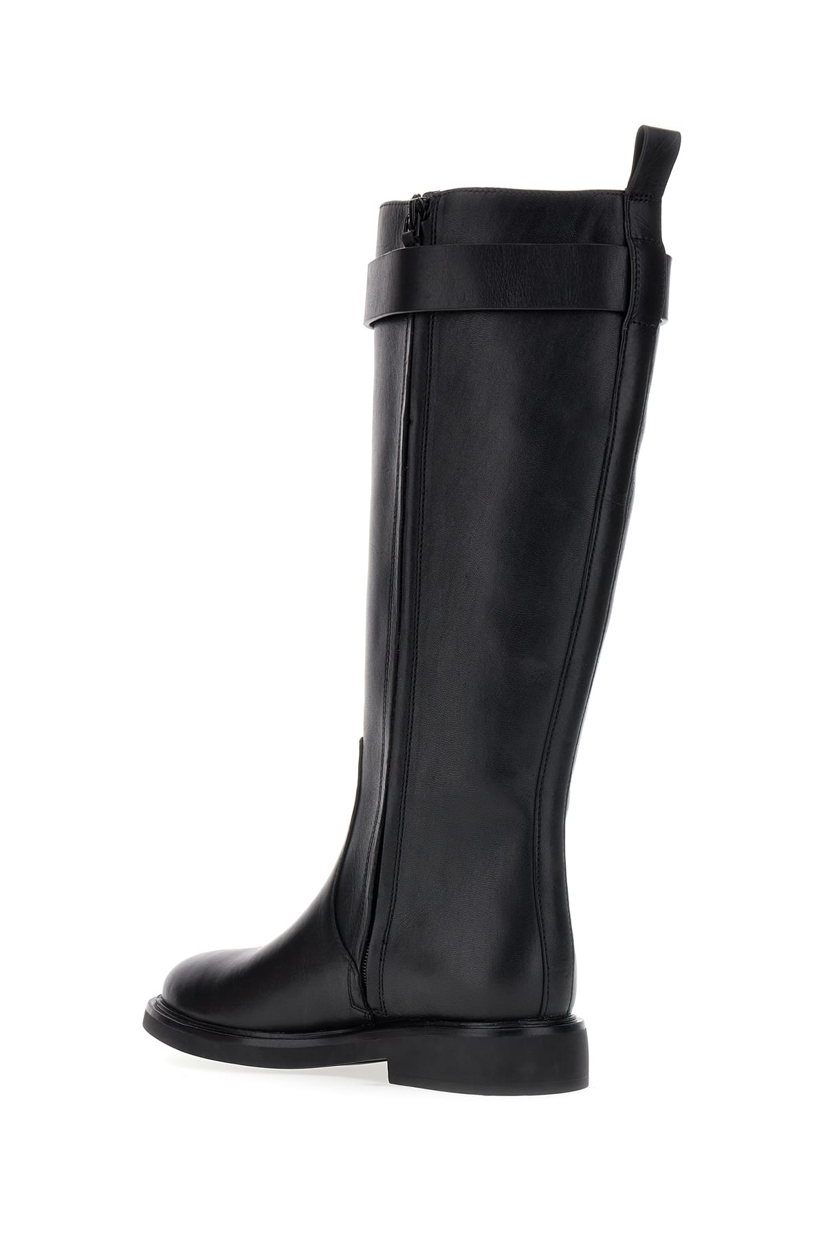 Shop Tory Burch Black Leather Boots In 006