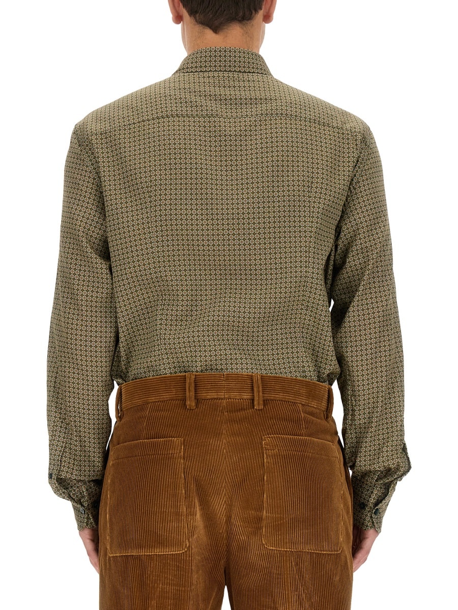 Shop Etro Pegasus Shirt In Green