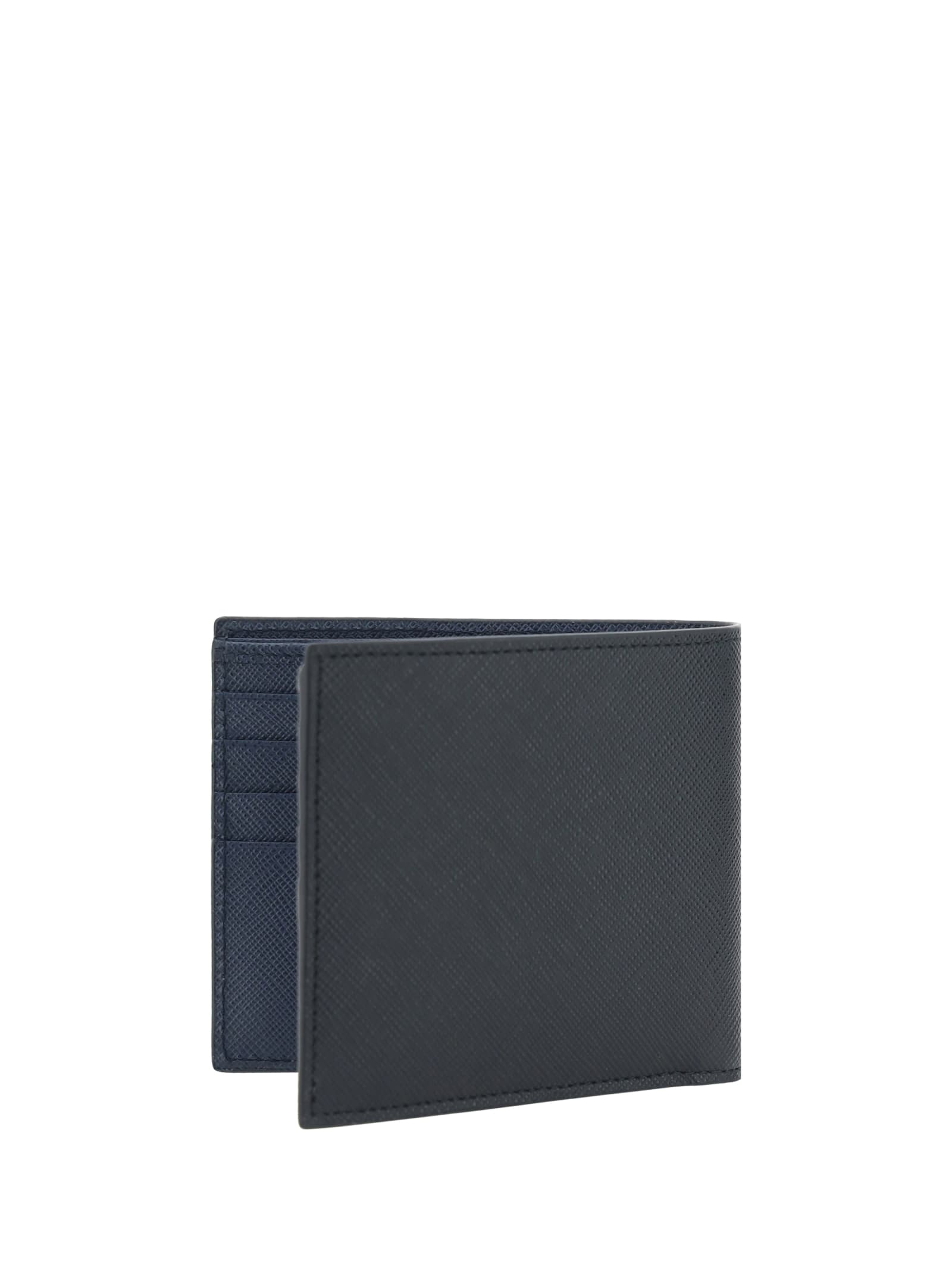 Shop Prada Wallet In Nero+baltico