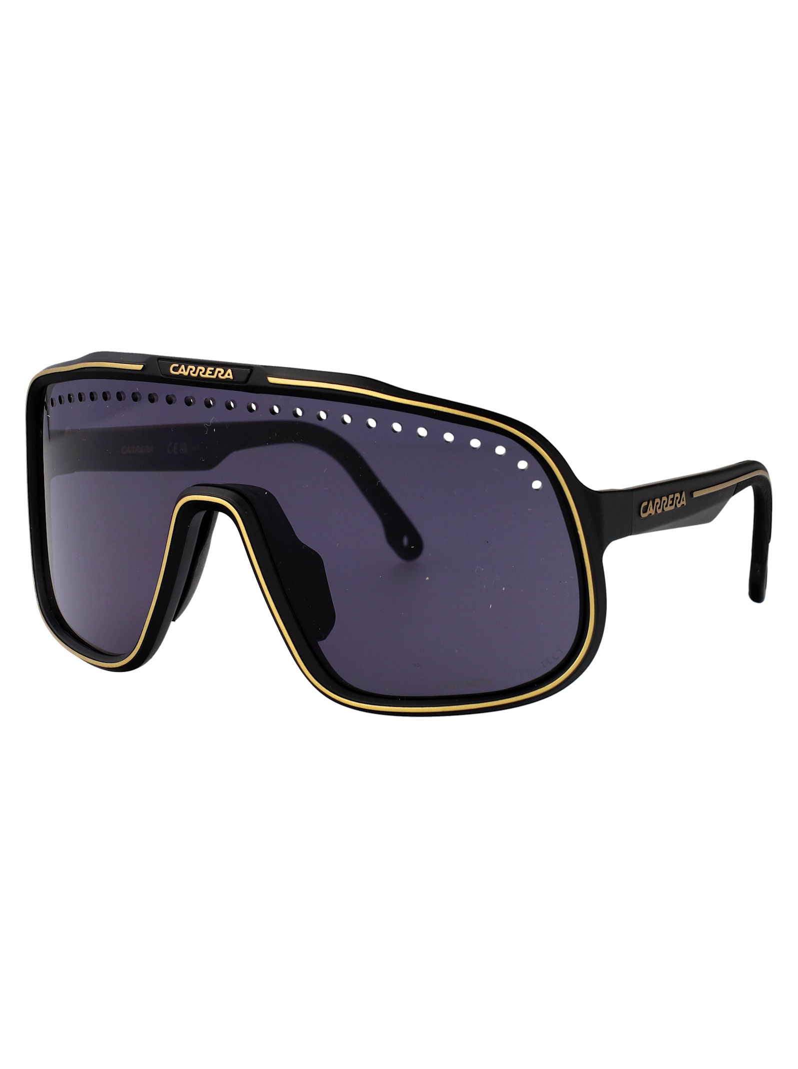 Carrera Matte Black Gold Injectate Sunglasses In Purple