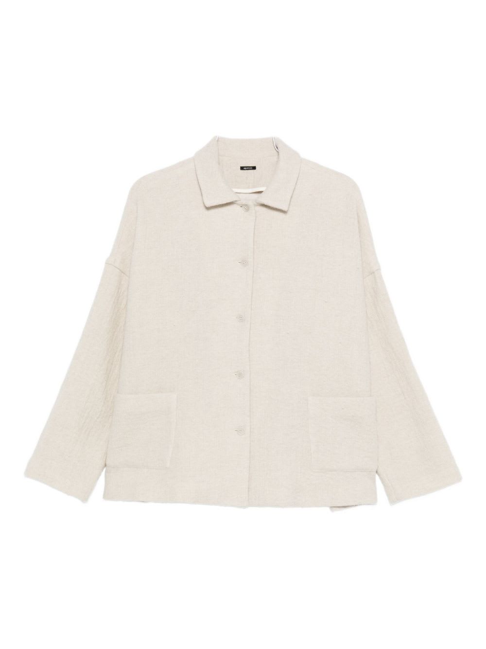 Apuntob Linen And Wool Jacket In Neutral