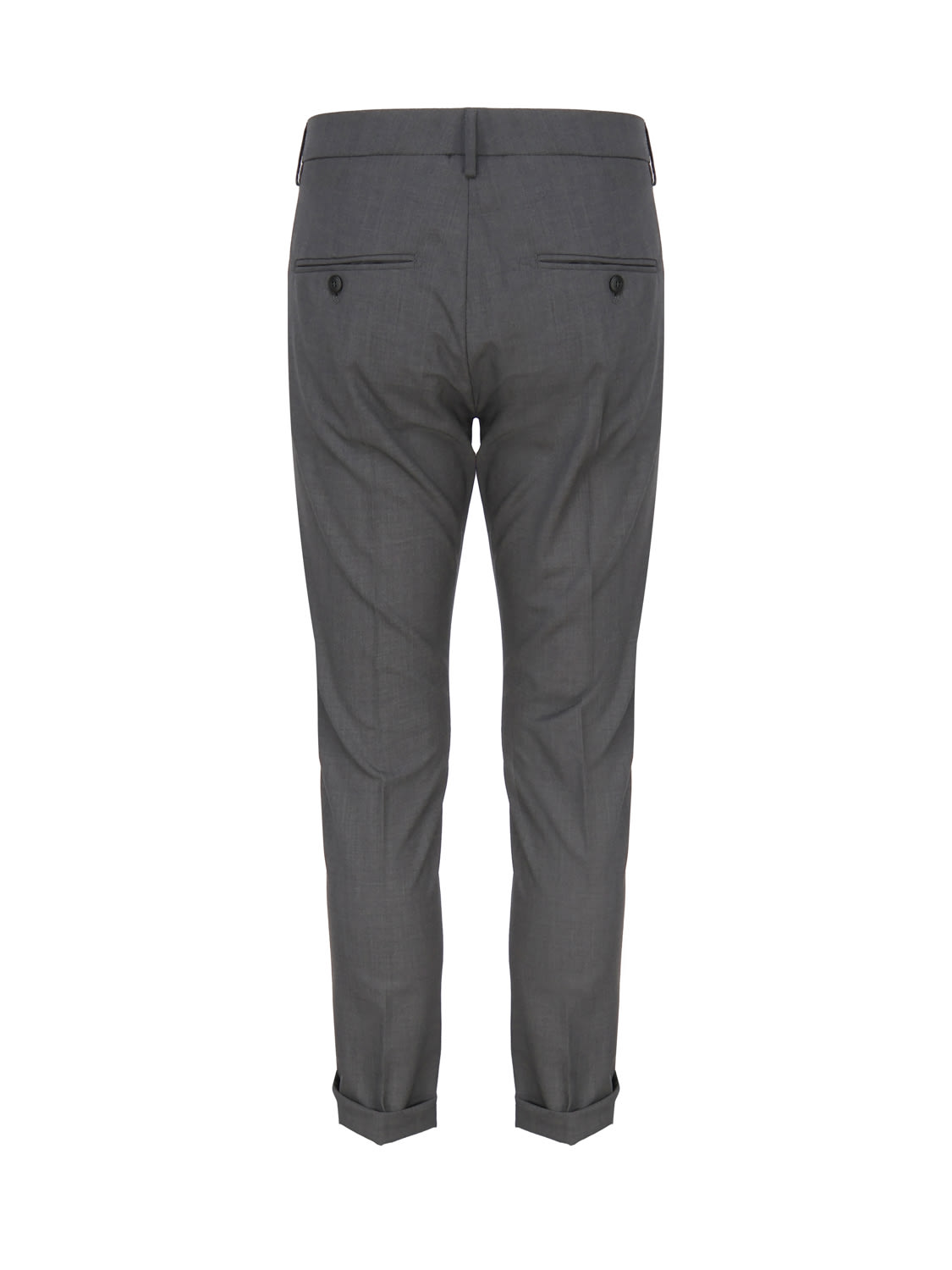Shop Dondup Virgin Wool Trousers In Grey