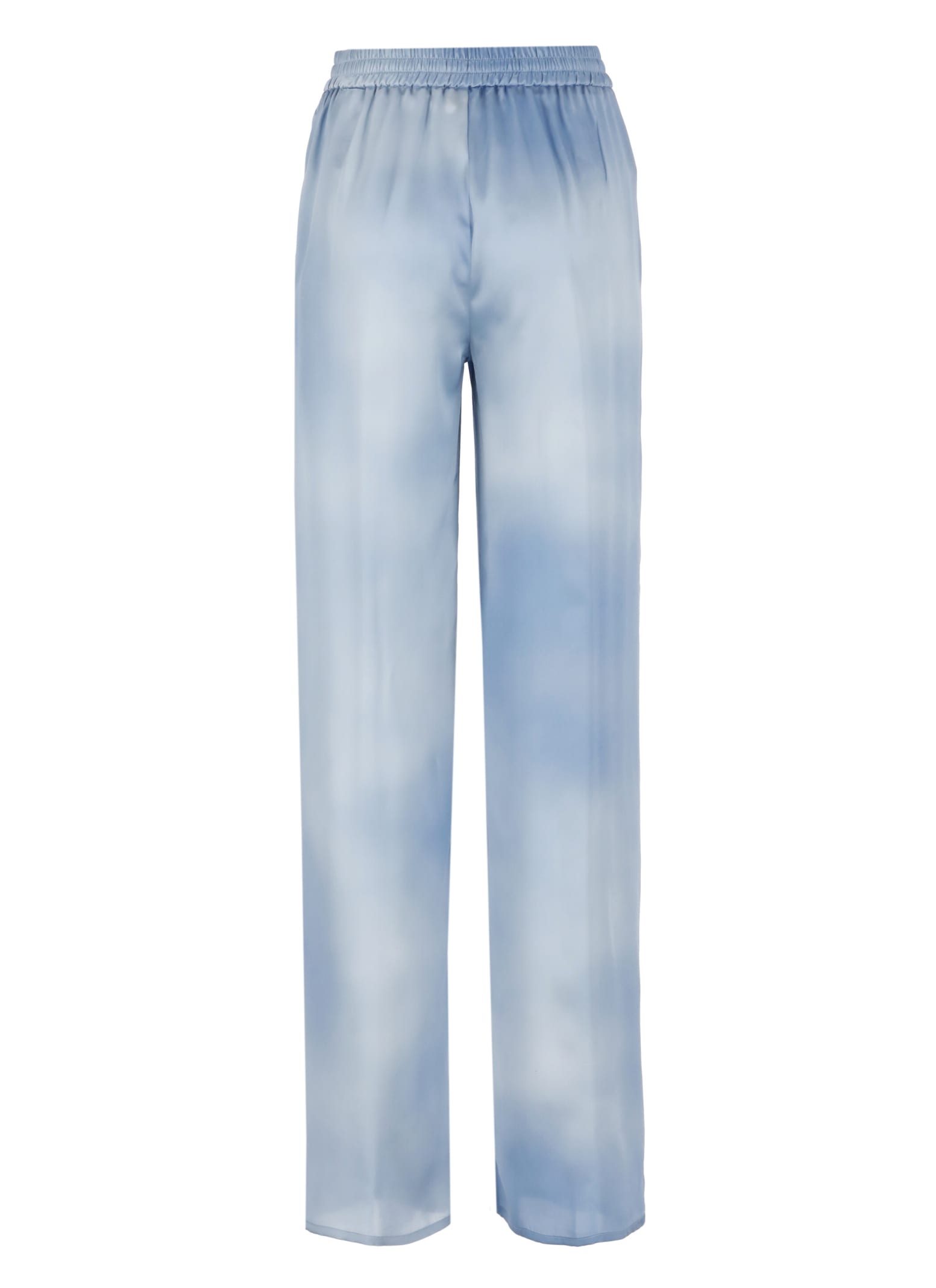 Shop Herno Silk Pants In Light Blue