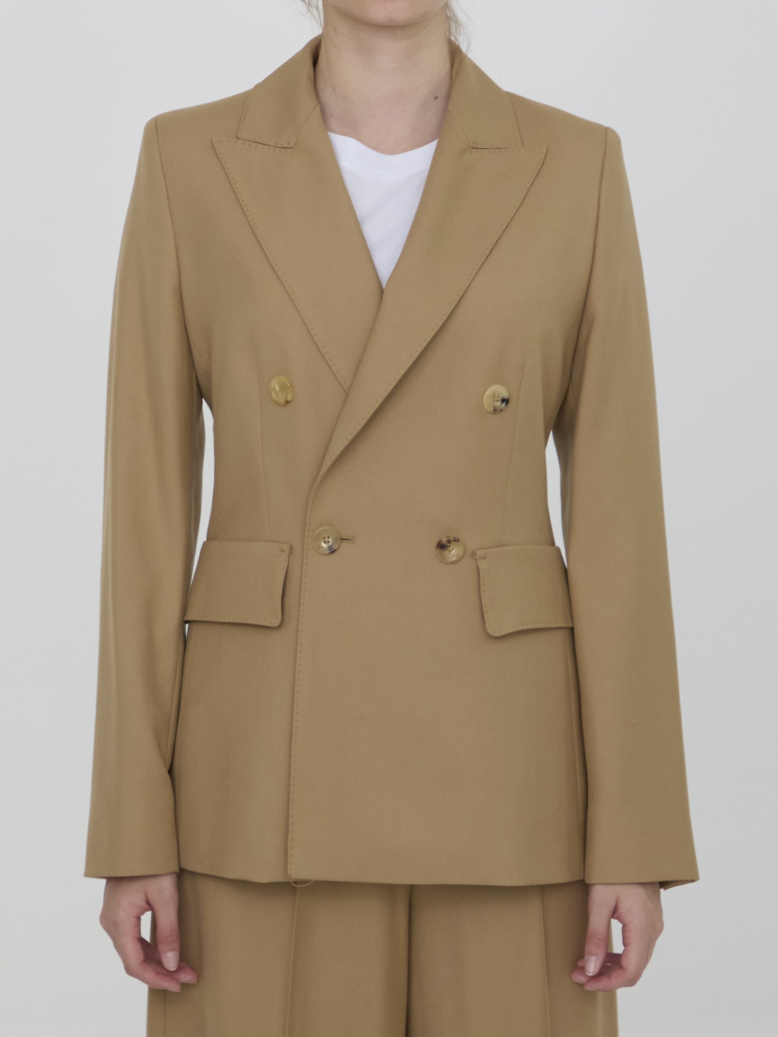 Shop Max Mara Osanna Jacket In Yellow