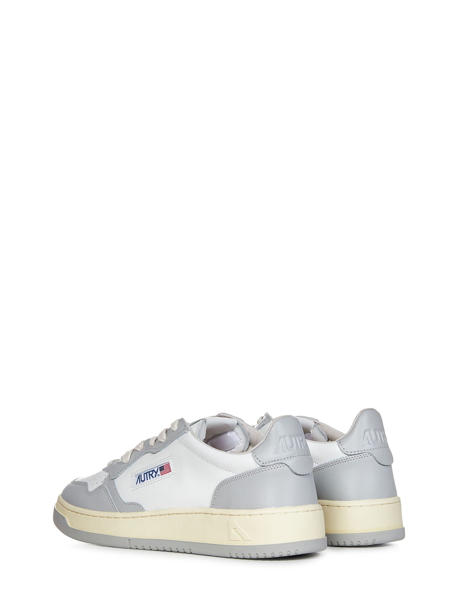 Shop Autry Medalist Low Sneakers In White/vapor