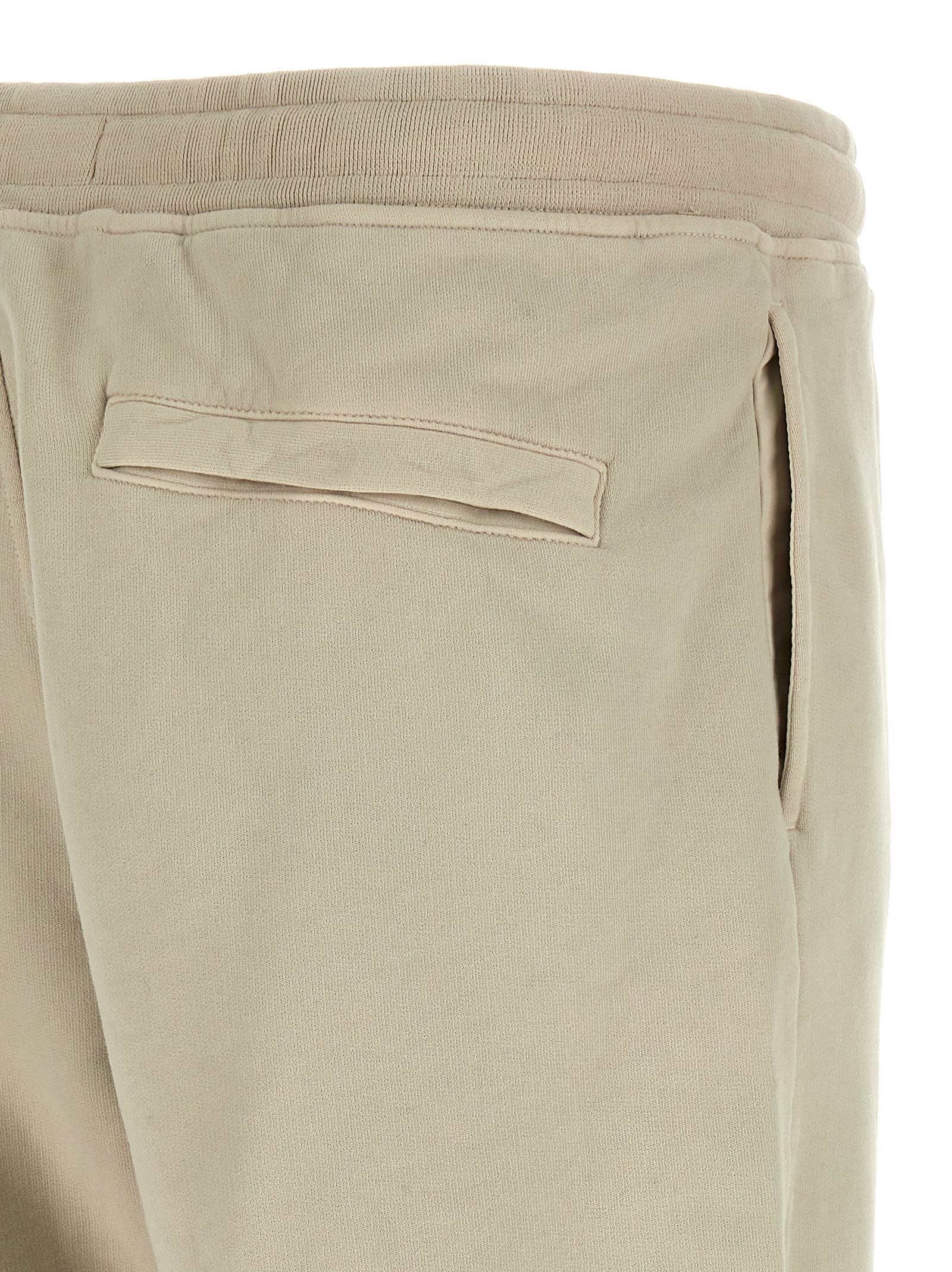 Stone Island Compass-badge Cotton Track Pants In White