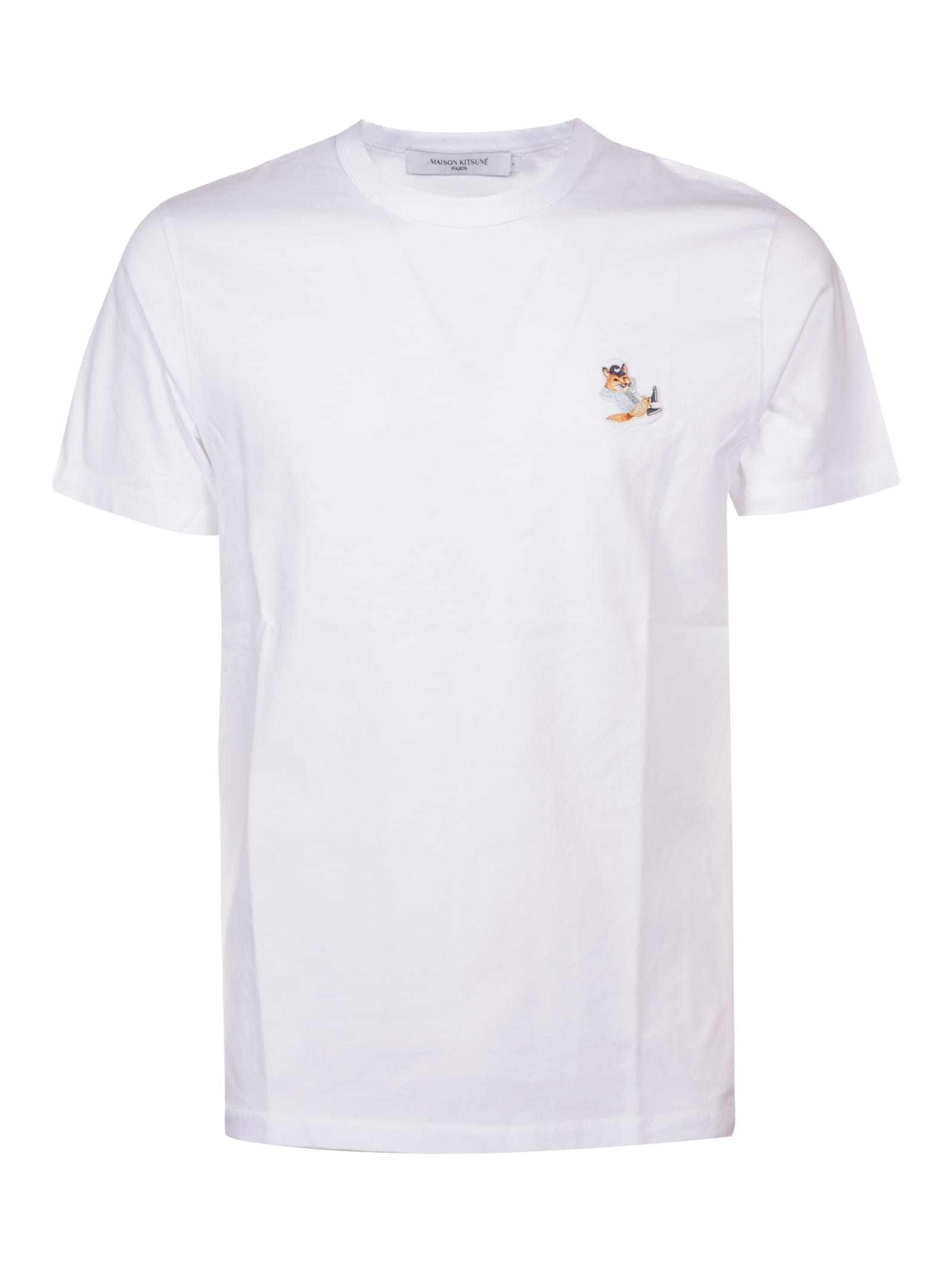 Maison Kitsuné Dressed Fox Logo Cotton Jersey T-shirt In P100
