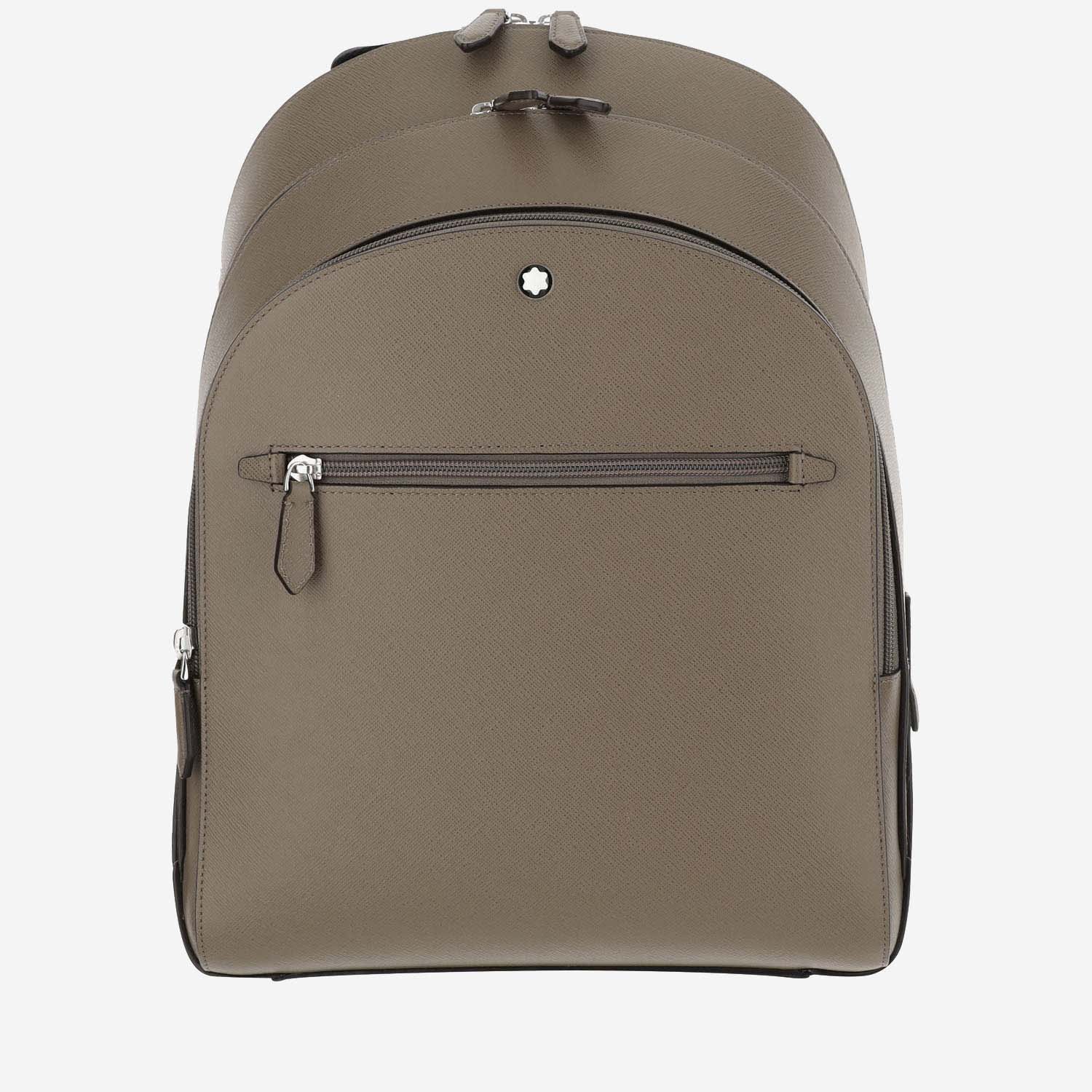 Shop Montblanc Medium Backpack With 3 Compartments Sartorial In Khaki