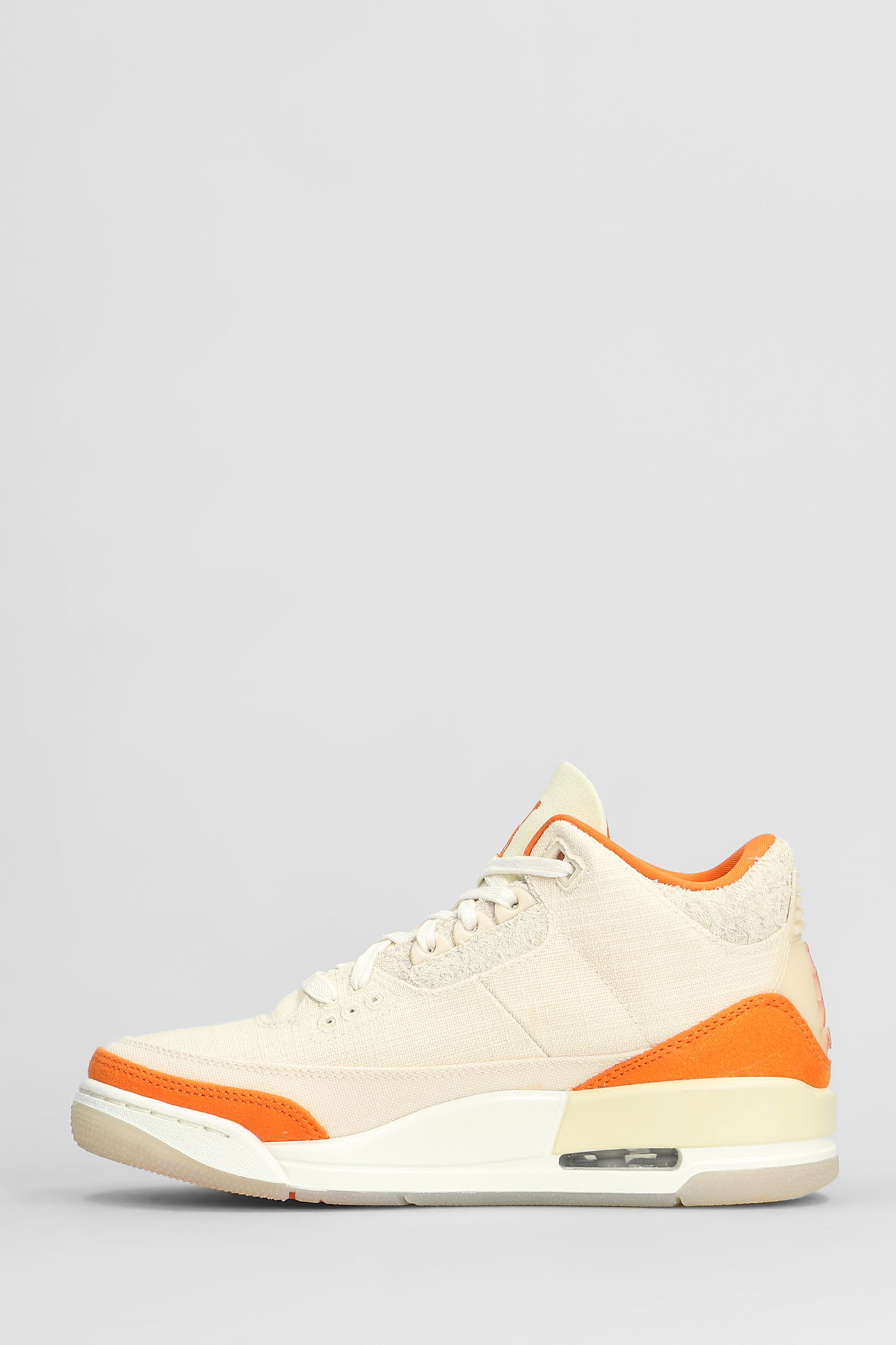 Nike Air Jordan 3 Retro T Sneakers In Beige Fabric In Neutral