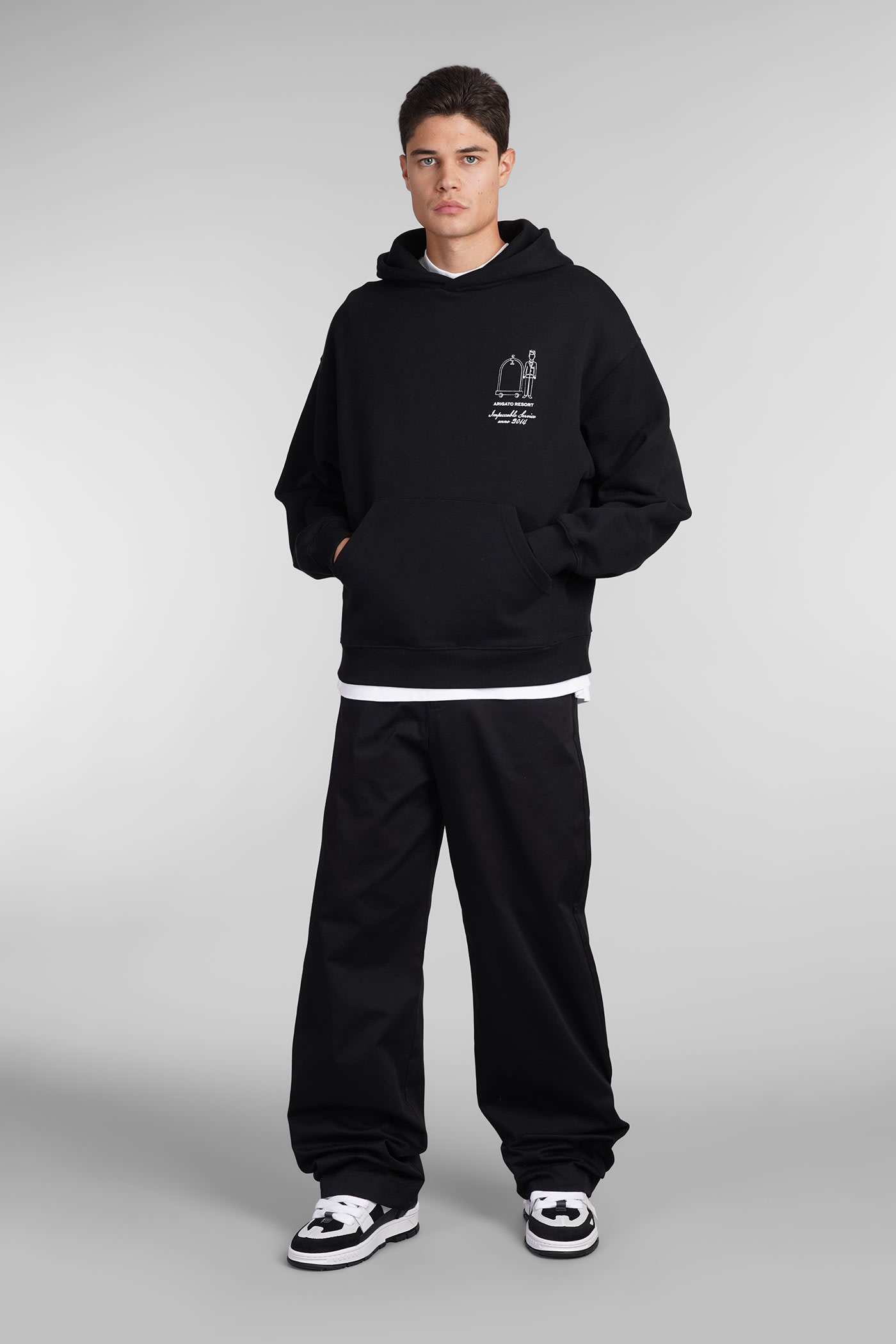 Shop Axel Arigato Sweatshirt In Black Cotton