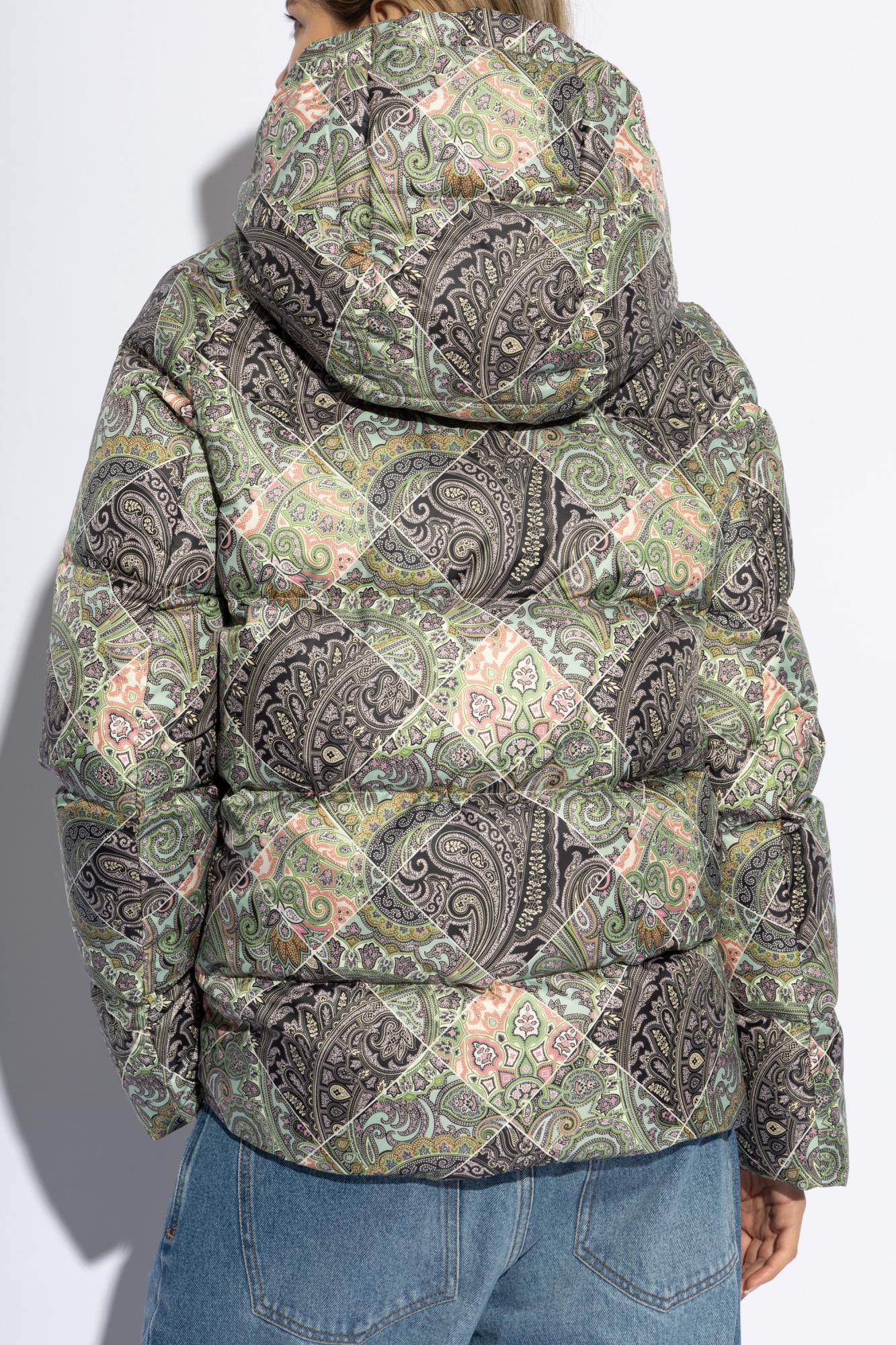 Shop Etro Patterned Hooded Jacket In White