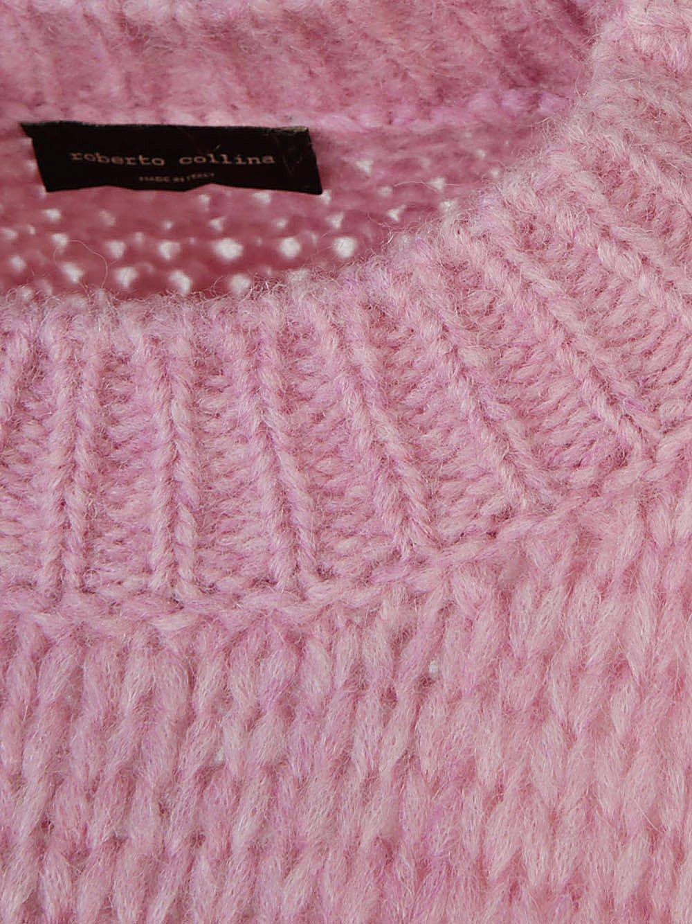 Shop Roberto Collina Crewneck Knit Sweater In Pink