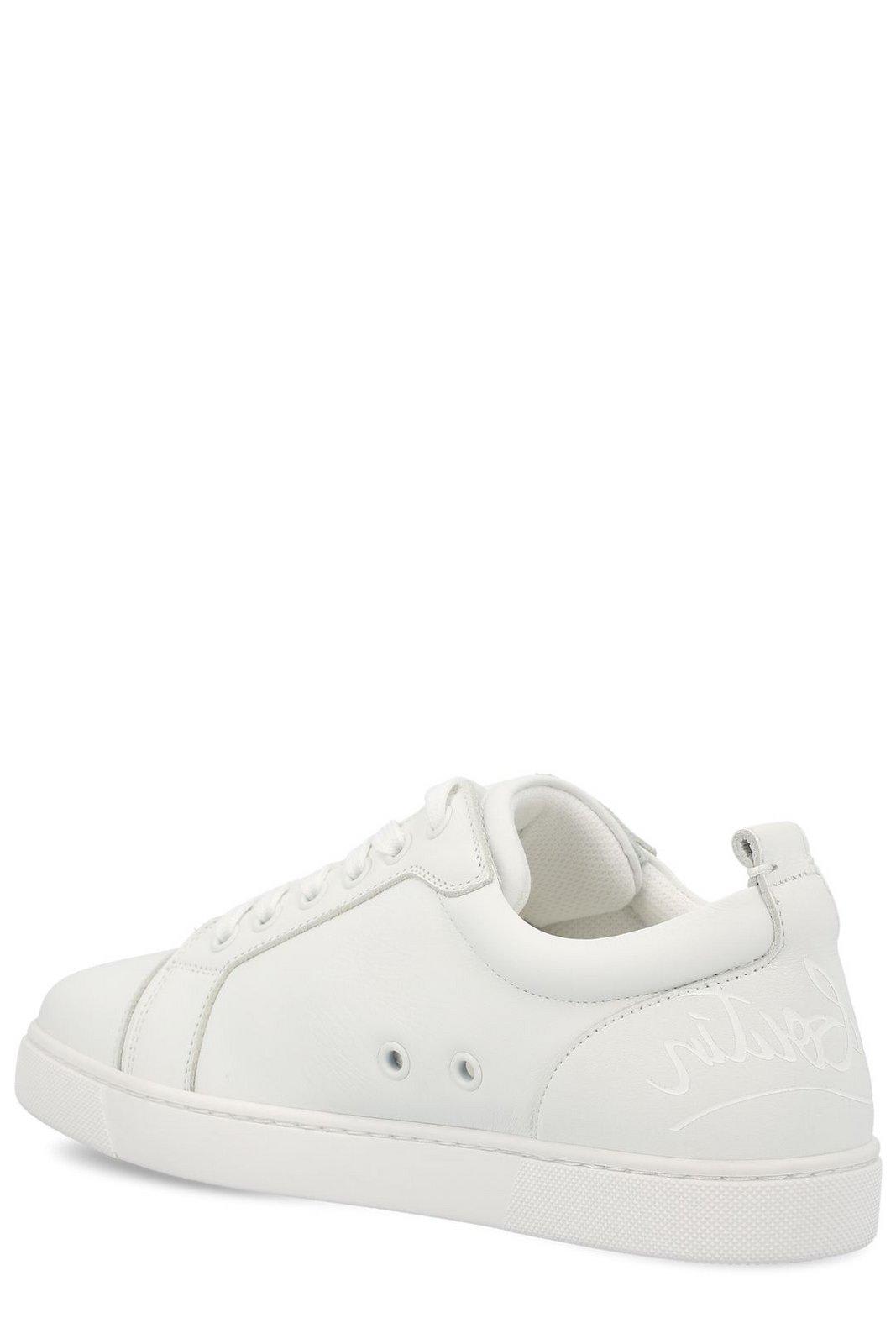 Christian Louboutin Fun Louise Junior Flat Sneakers In White