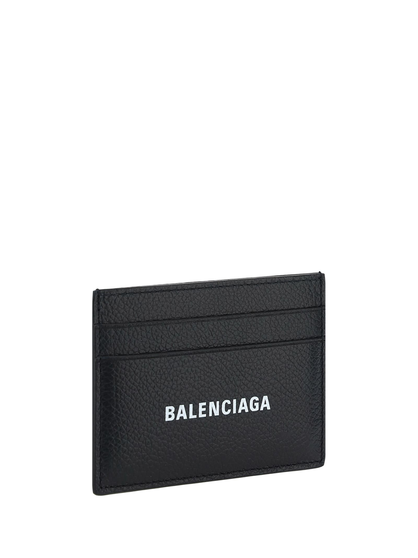 Shop Balenciaga Card Holder In Black/l White