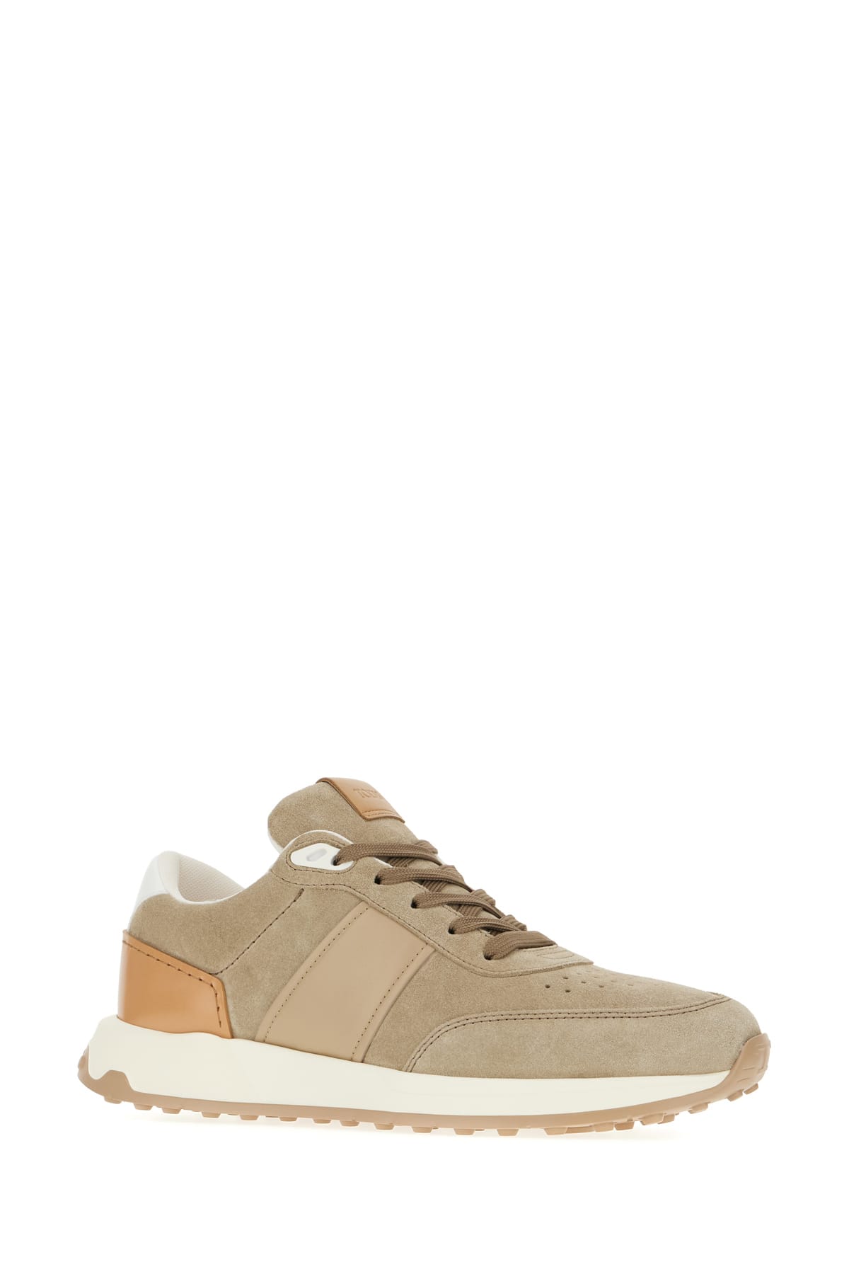 Shop Tod's Multicolor Suede Sneakers In Beige Brown