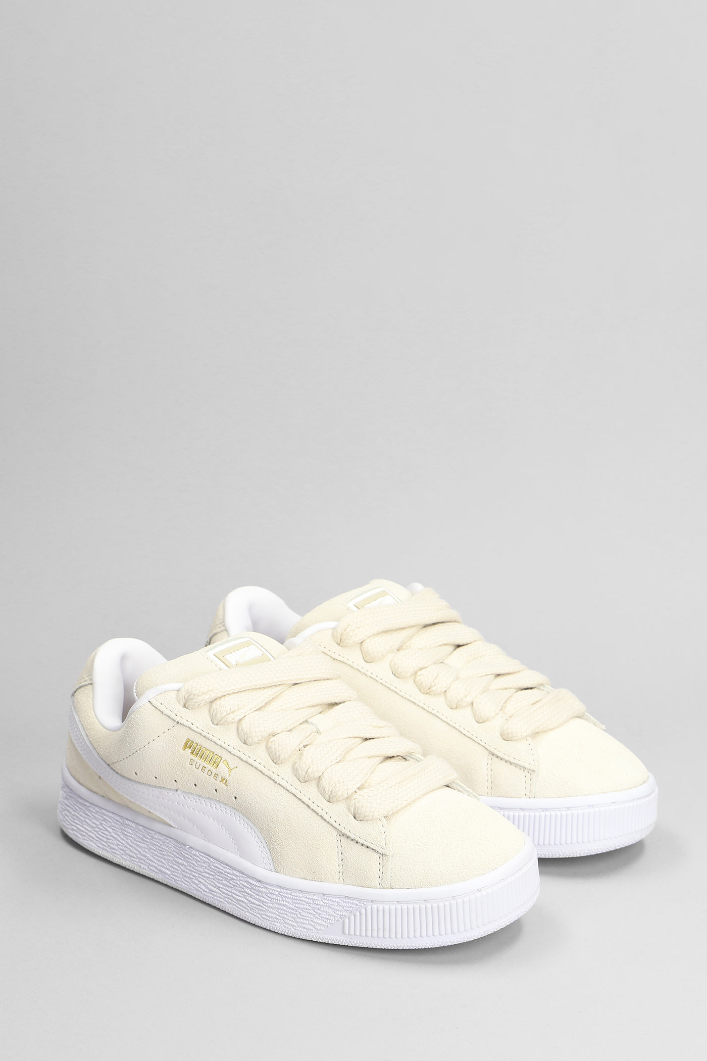 Shop Puma Suede Xl Sneakers In Beige Suede