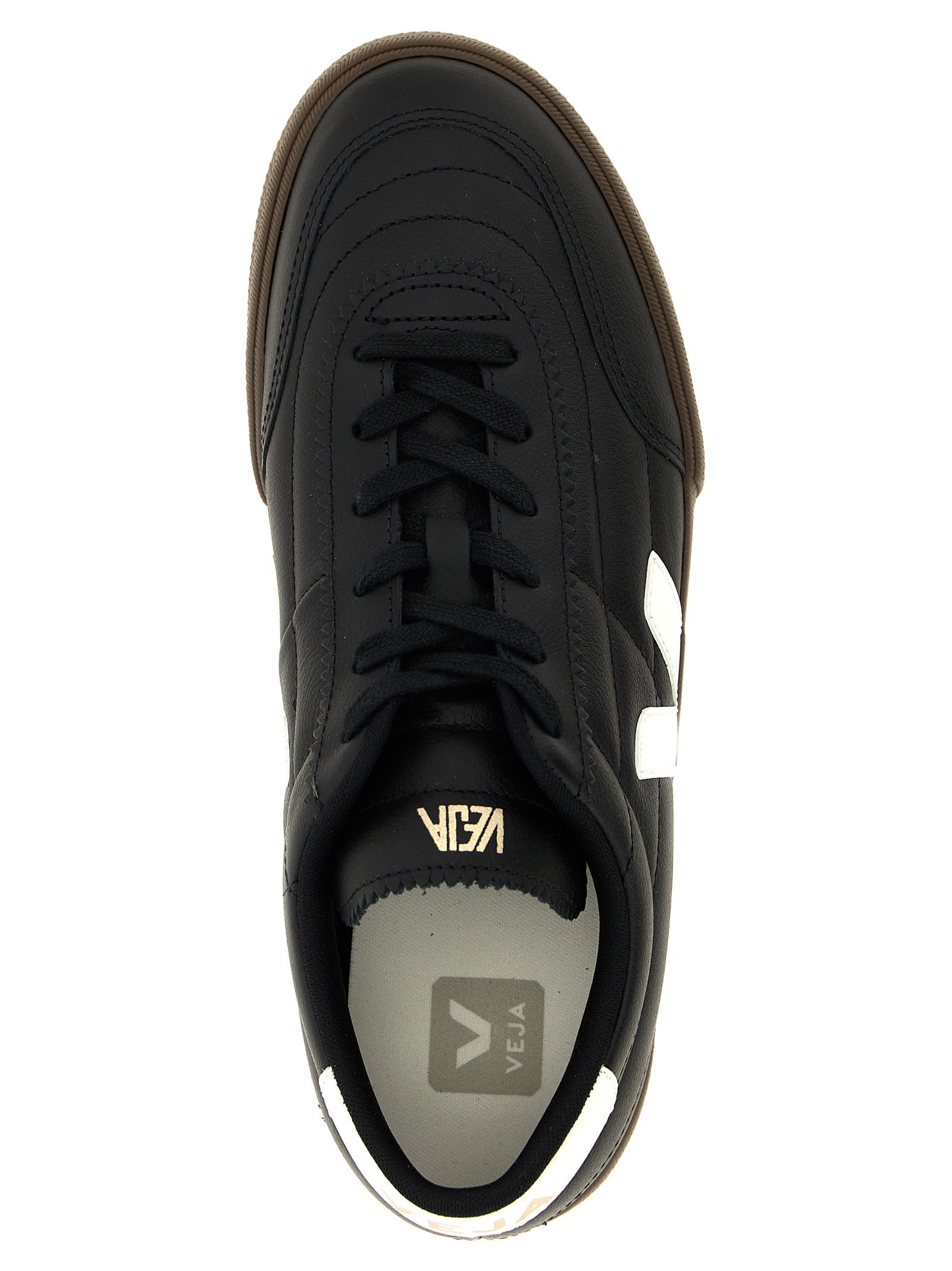 Veja Panenka Black Sneaker With Logo On The Side And Contrasting Heel In Leather Unisex In Multi