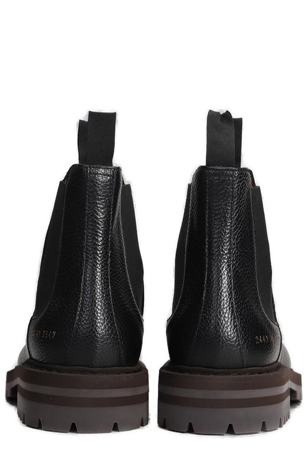 Shop Common Projects Round Toe Ankle Boots In Black