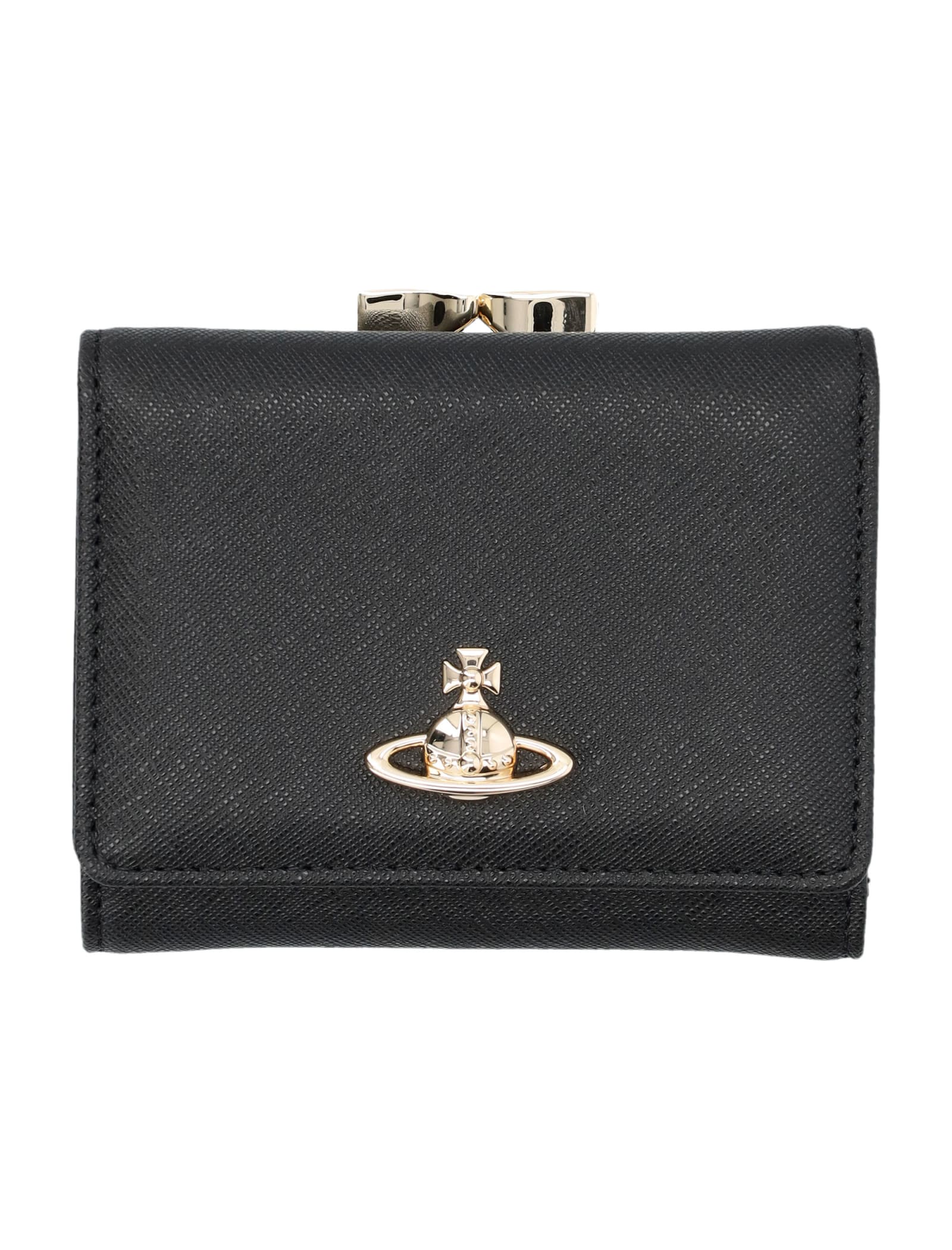 Shop Vivienne Westwood Small Frame Wallet In Black