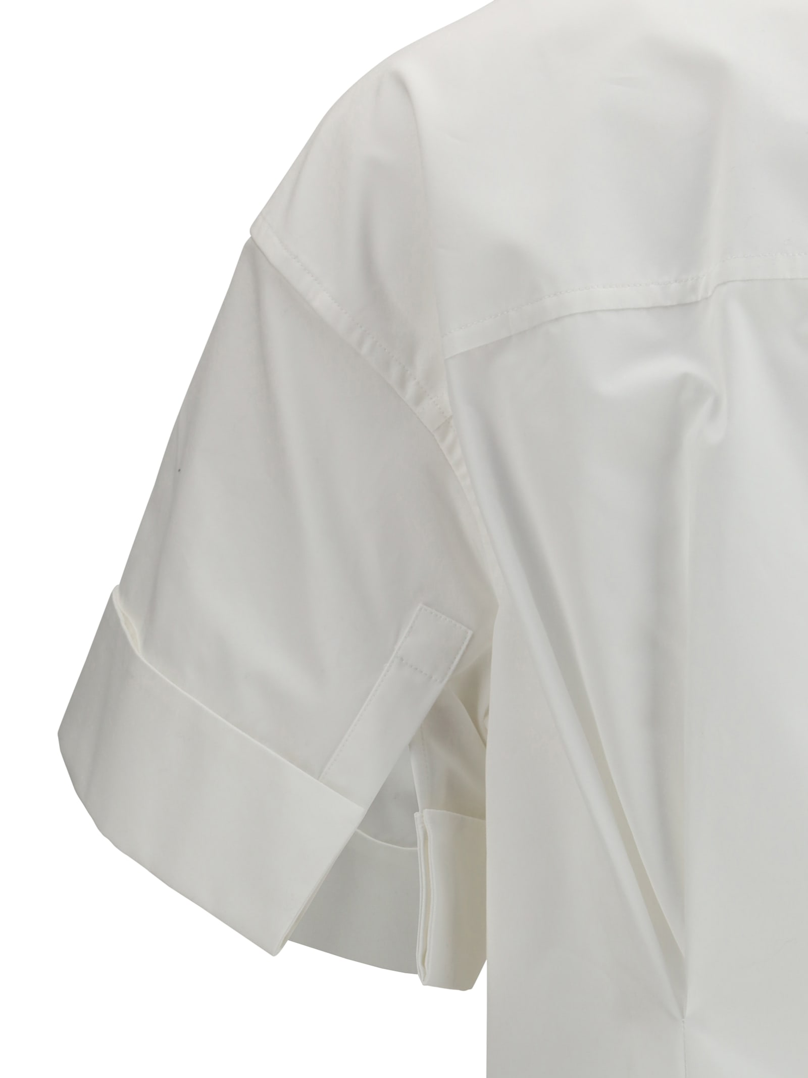 Jil Sander Short Sleeve Shirt In Optic White