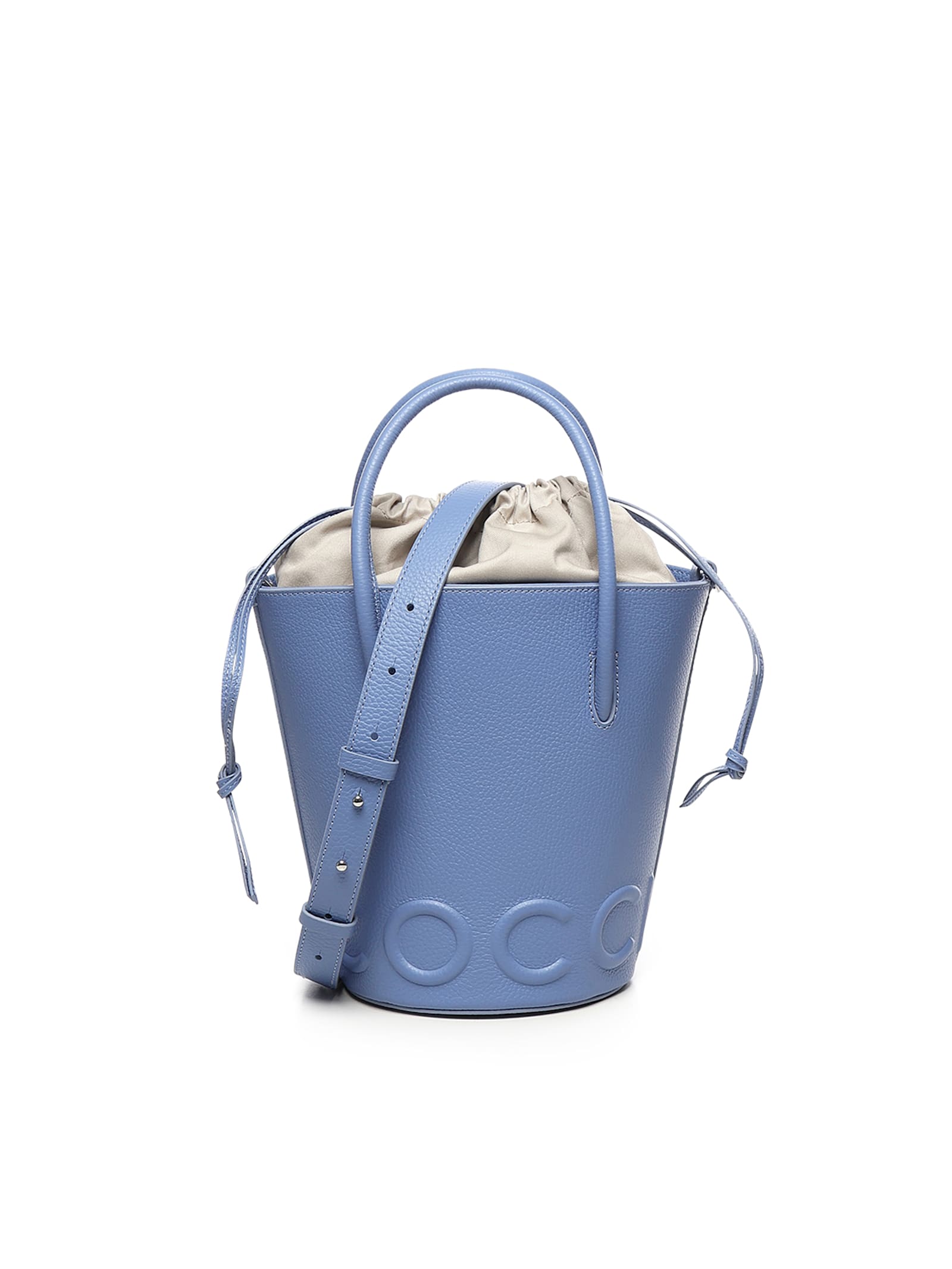 Coccinelle Myrtha Grained Leather Bucket Bag