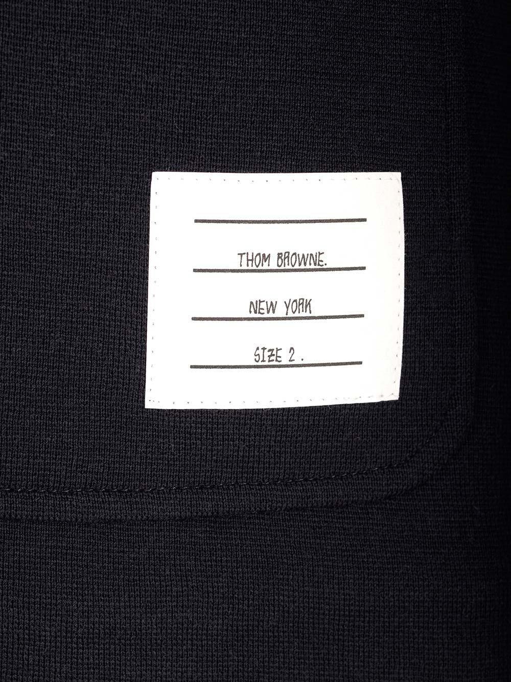 Shop Thom Browne Logo Patch Single-breasted Blazer In Blue
