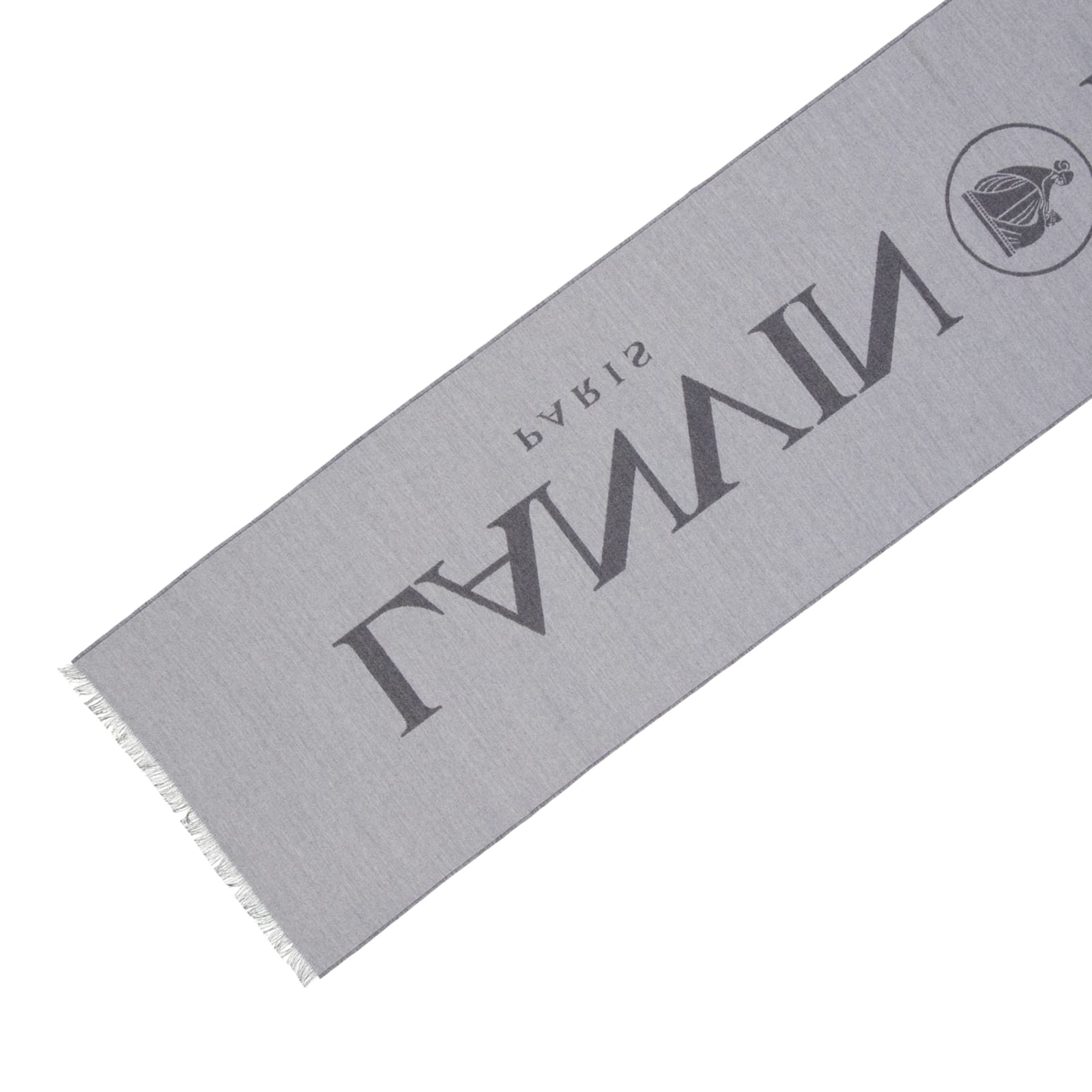 Lanvin P00058- Wool And Silk Scarf Women In Gray