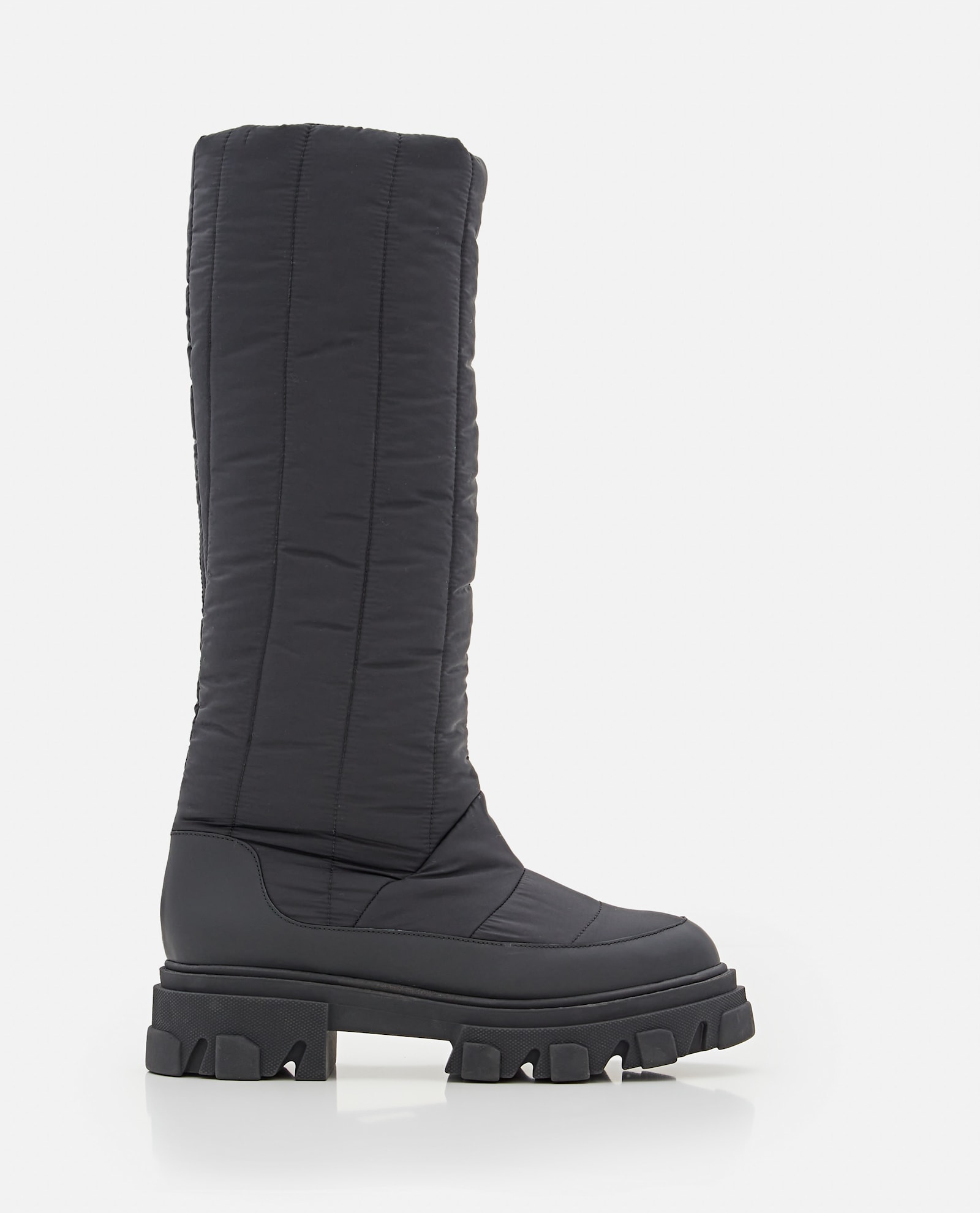 Gia Borghini Tall Puffer Boots In Black