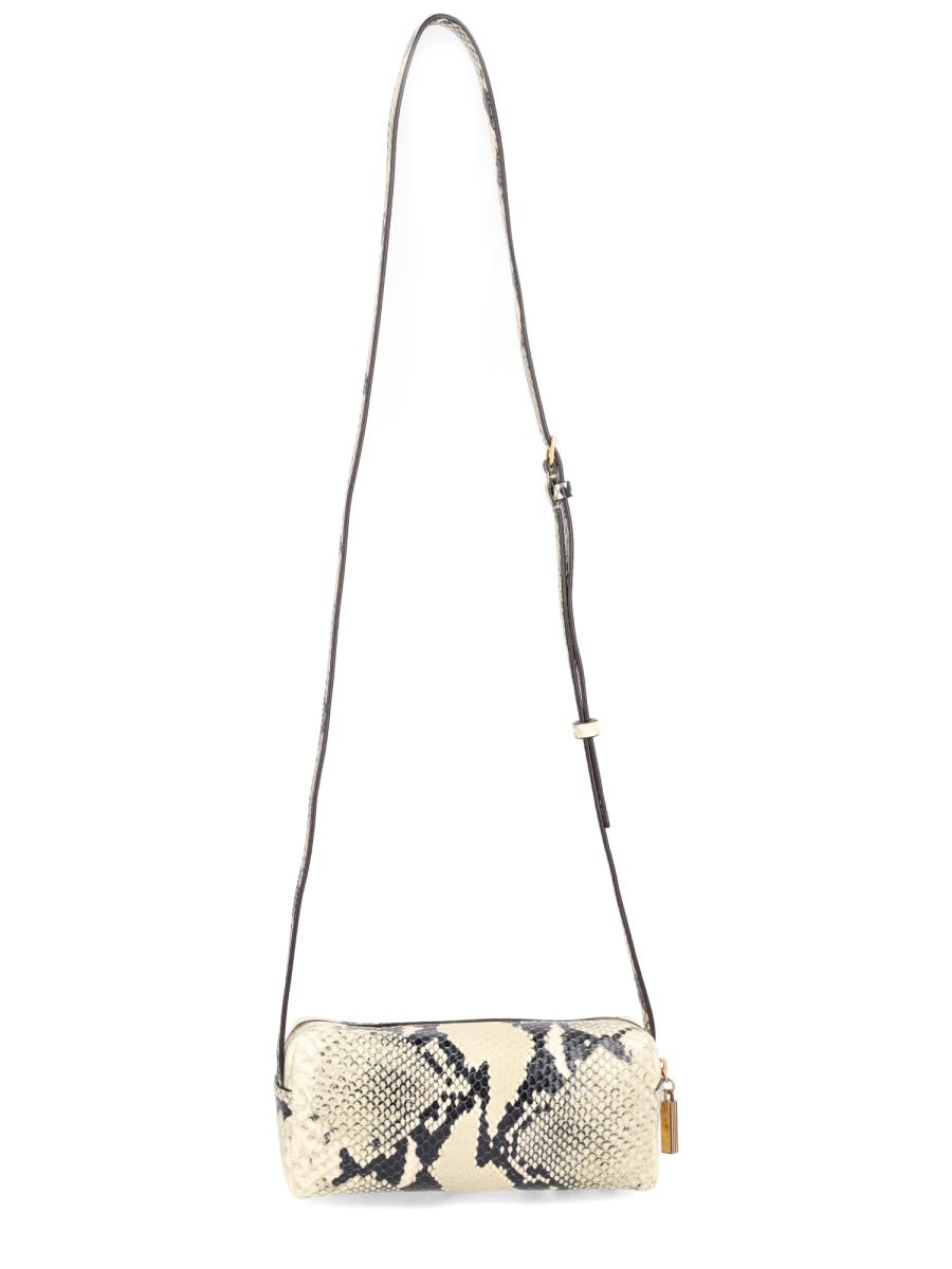 Khaite Mini Kye Python Print Leather Crossbody Bag In Multi