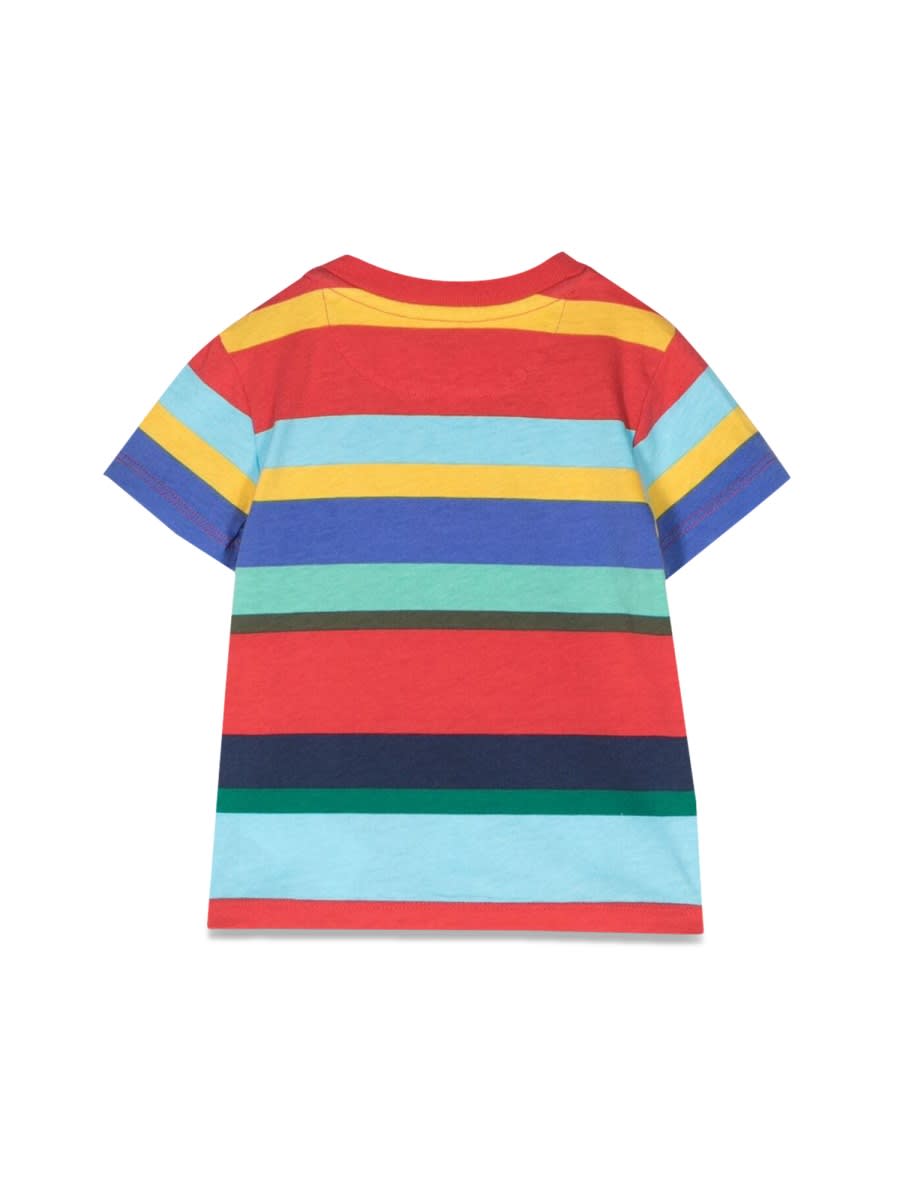 Shop Polo Ralph Lauren Striped Bear T-shirt In Multicolour