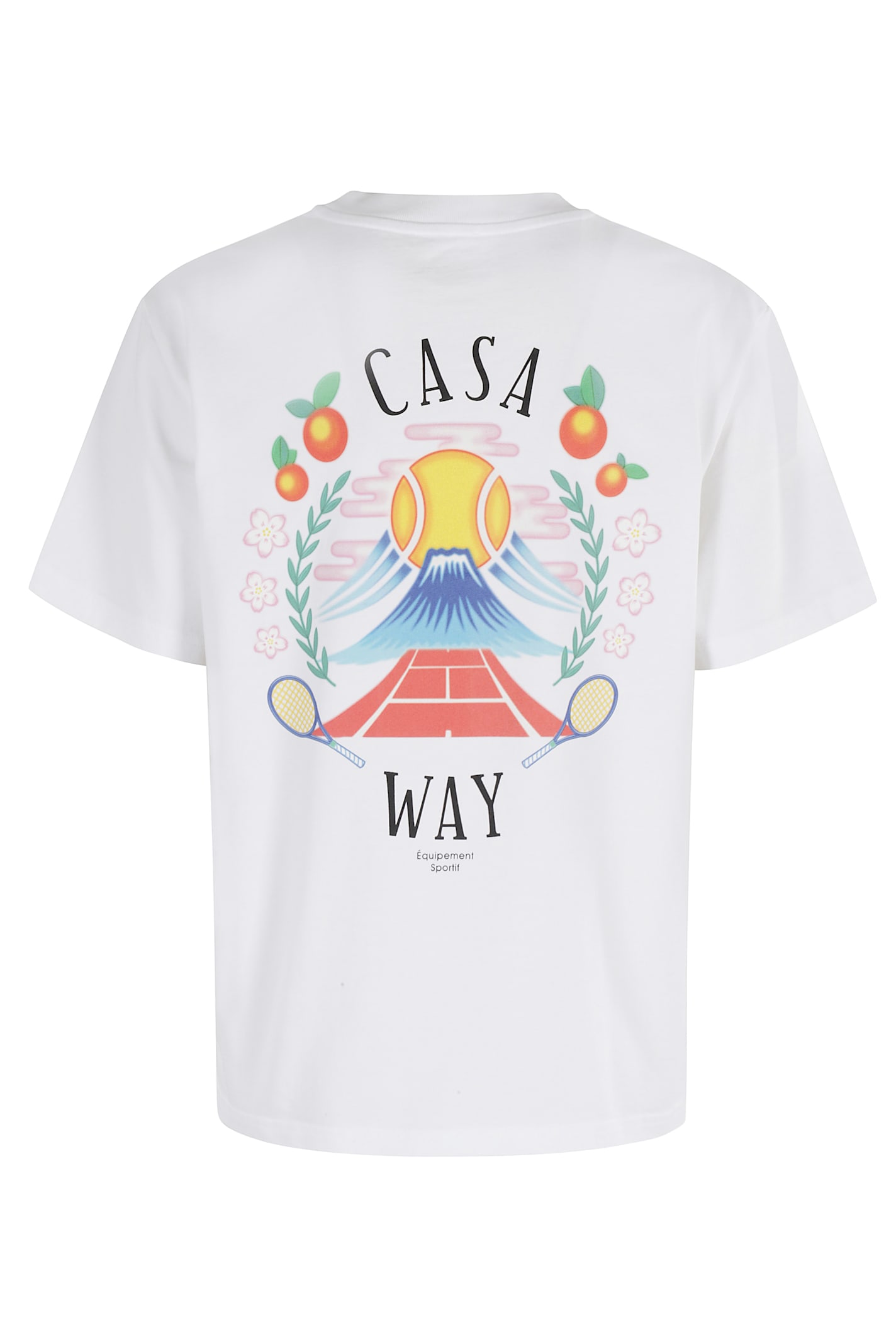 Casablanca Casa Way Mountain Black T Shirt In White