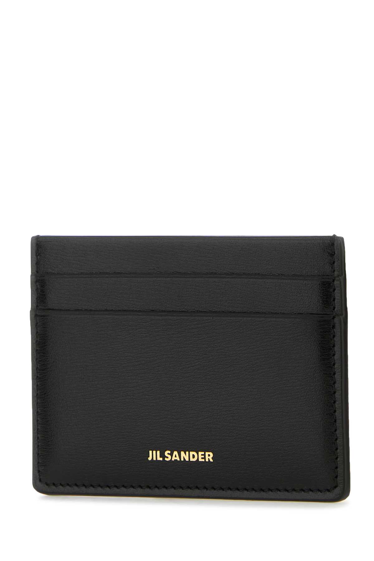 Jil Sander Black Leather Card Holder In 001