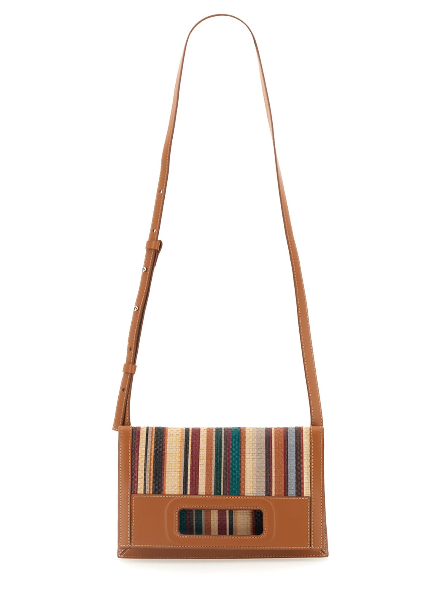 Ps By Paul Smith Signature Stripe Leather Crossbody Bag In Multi
