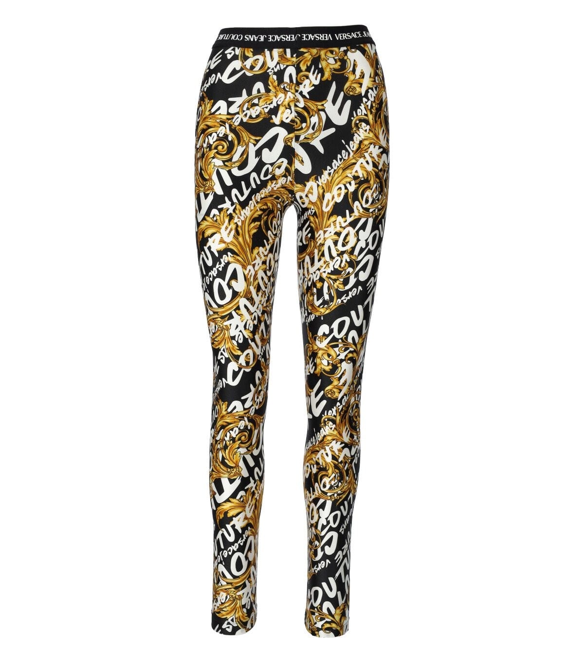 Versace Jeans Couture Logo Brush Couture Black Leggings