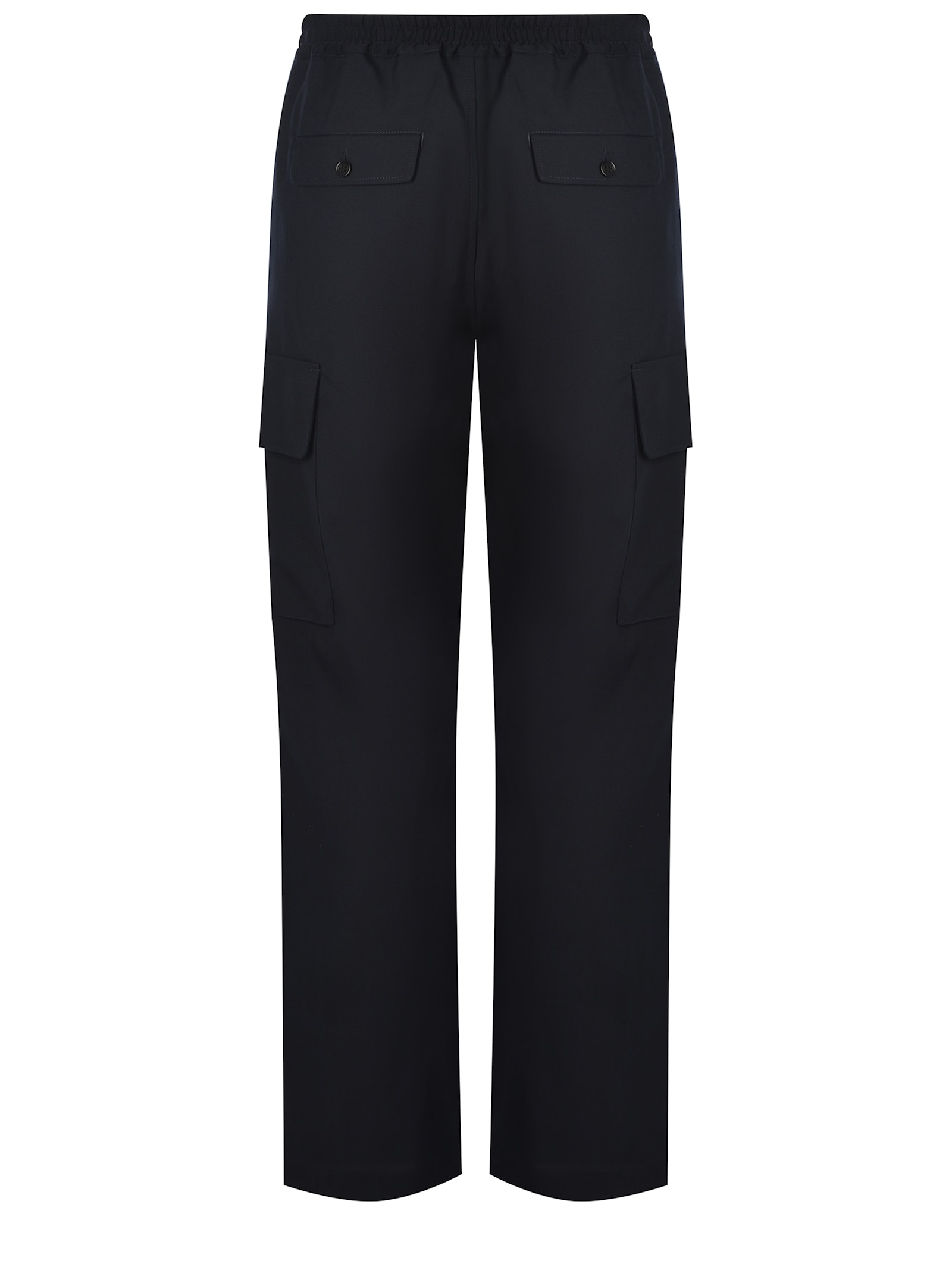 Marni Gabardine Cotton Cropped Trousers In Blublack